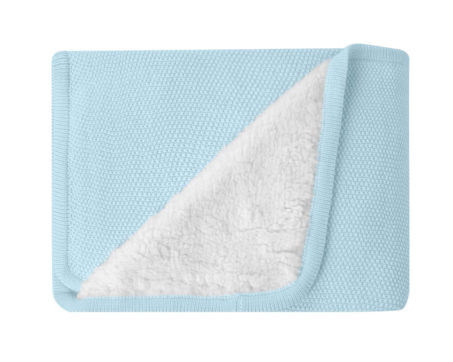 Kikkaboo Babydecke gestrickt Dream big 100 x 75 cm, Schmusedecke, 100% Baumwolle hellblau online kaufen bei Netto