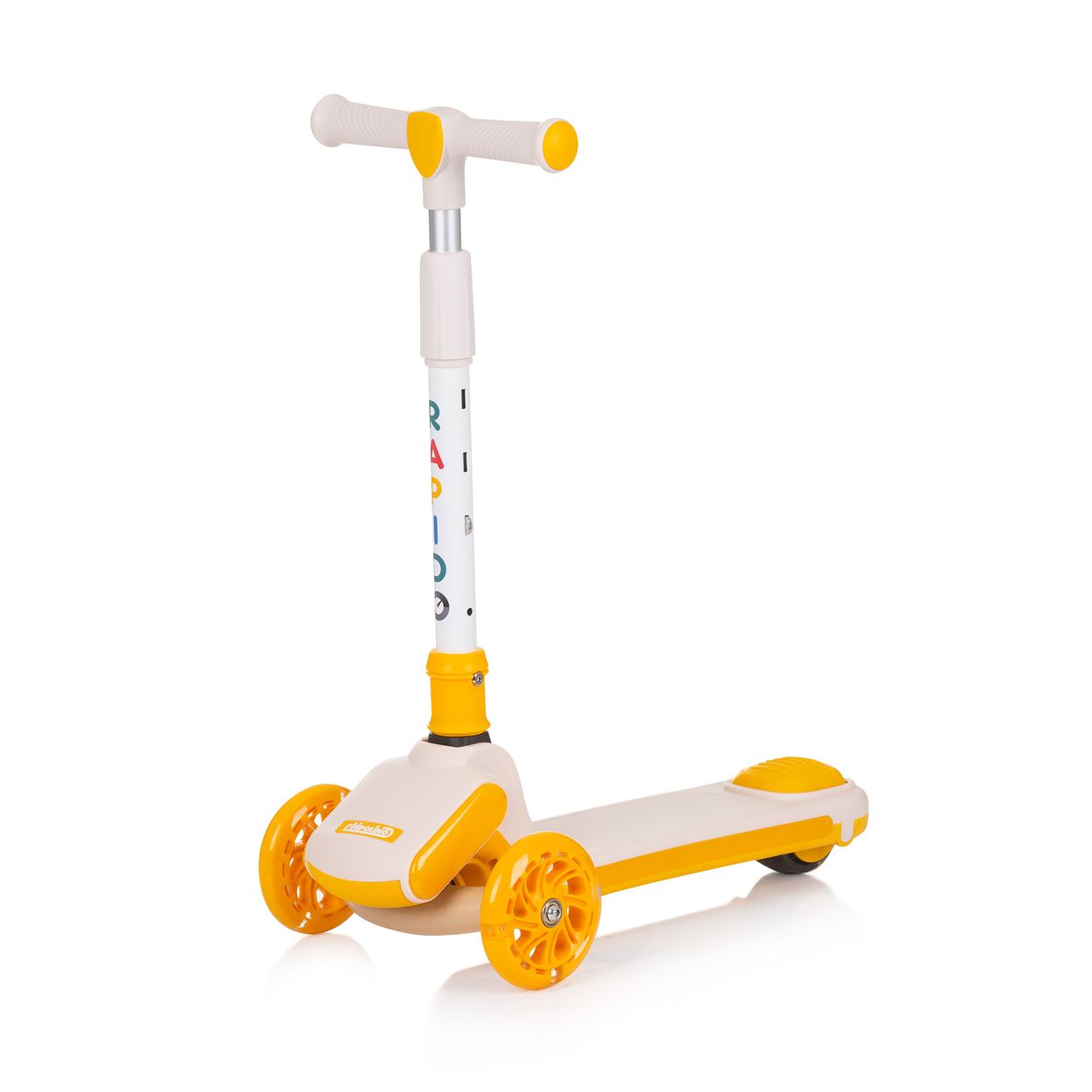 Chipolino Kinderroller Rapido Anti-Rutsch-Griffe, Hinterradbremse, klappbar, LED gelb - Bild 1
