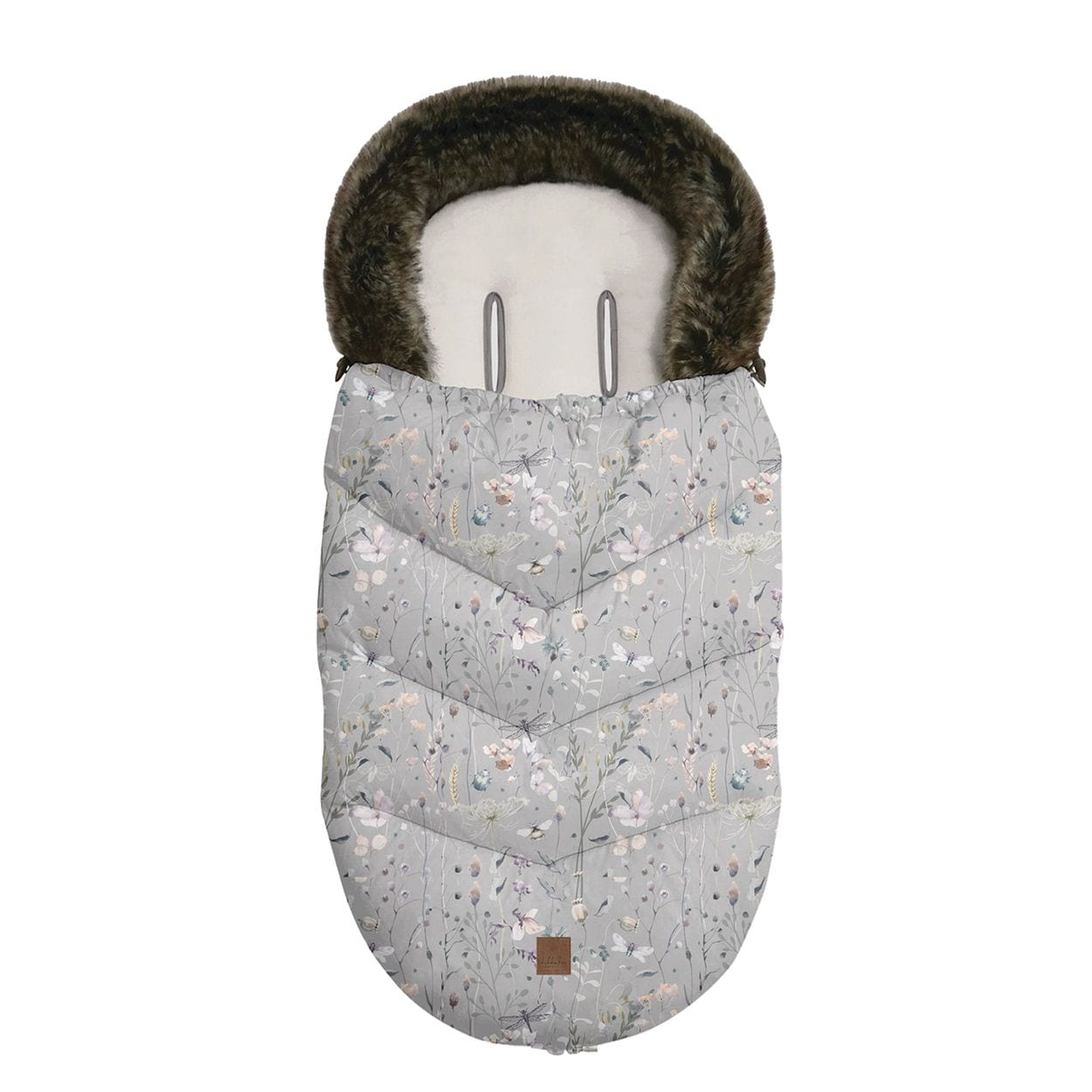 Kikkaboo Kinderwagen Fu&szlig;sack Luxury Fell Rei&szlig;verschluss abnehmbare Fu&szlig;abdeckung hellgrau - Bild 1