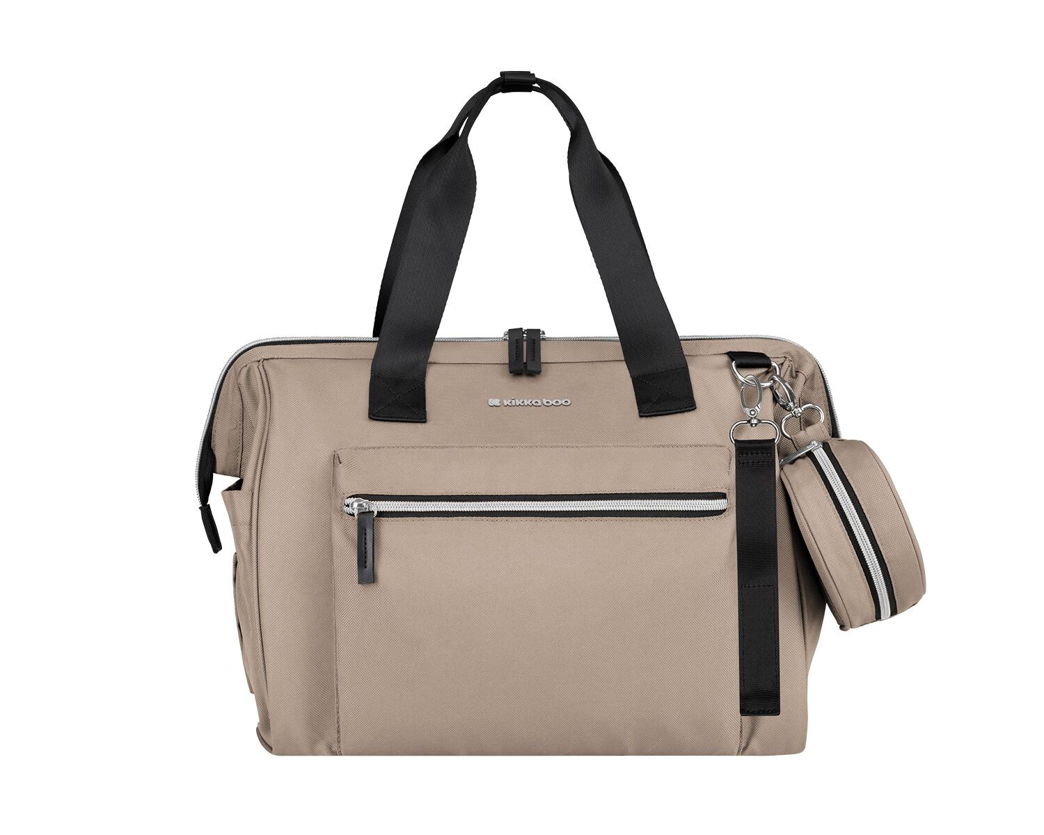 Kikkaboo Wickeltasche Maxi mit Wickelunterlage, kleine Tasche, Reißverschluss braun