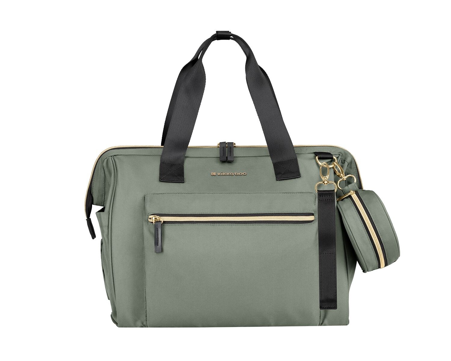 Kikkaboo Wickeltasche Maxi mit Wickelunterlage, kleine Tasche, Reißverschluss hellgrün | 03800171214872