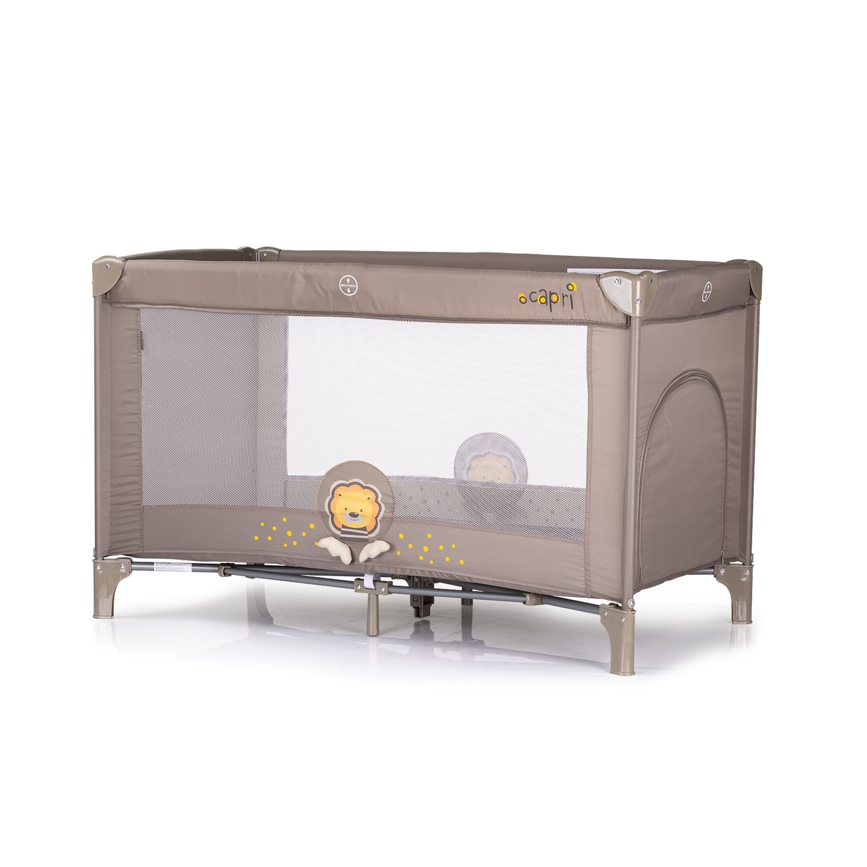 Chipolino Reisebett Capri, seitlicher Eingang, Tragetasche, gro&szlig;e Seitentasche beige orange - Bild 1