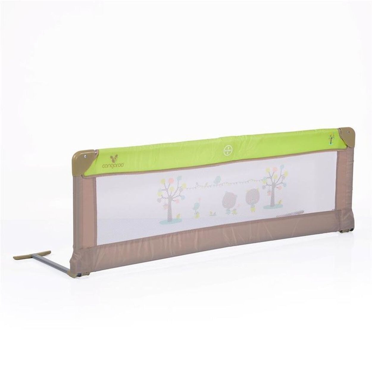 Cangaroo Bettschutzgitter, Bettgitter 130 x 43,5 cm für zuhause und unterwegs grün
