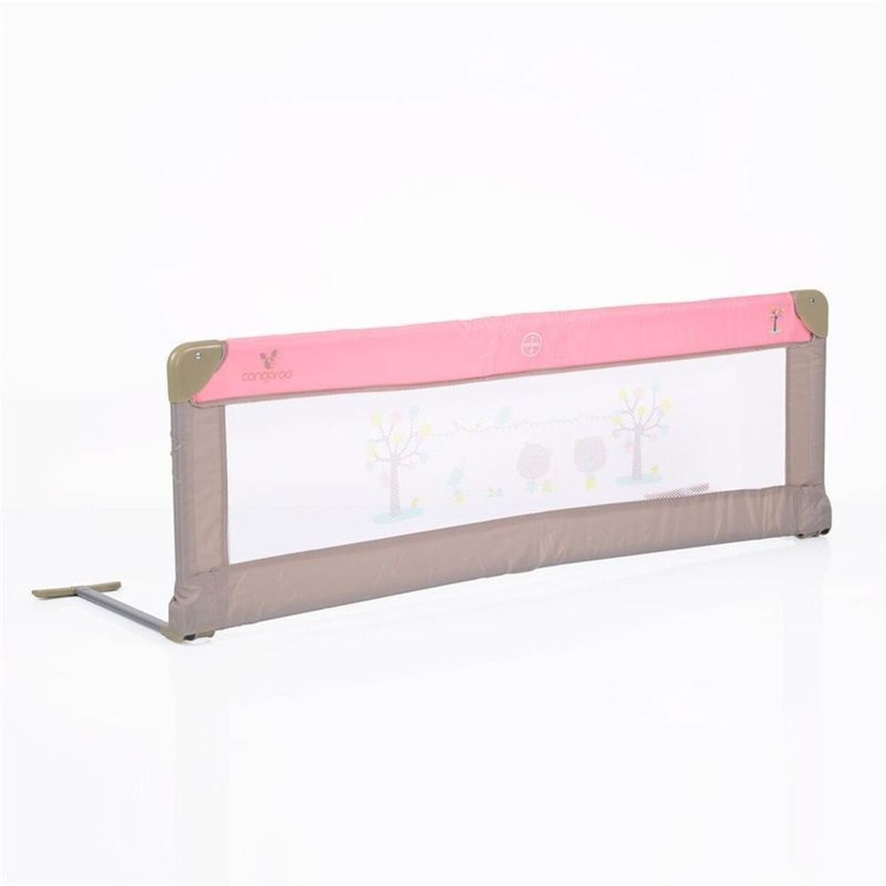 Cangaroo Bettschutzgitter, Bettgitter 130 x 43,5 cm für zuhause und unterwegs rosa