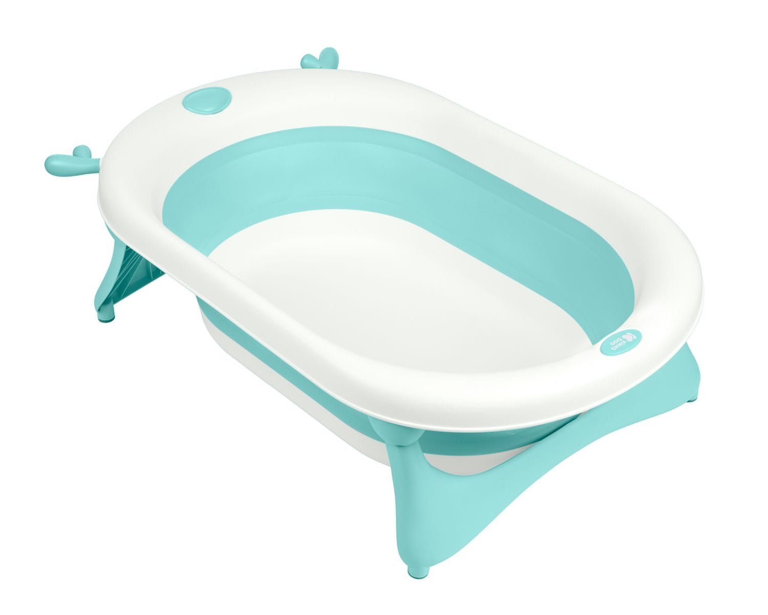 Kikkaboo faltbare Babybadewanne Foldy Wasserablauf leicht zu reinigen ab Geburt gr&uuml;n - Bild 1