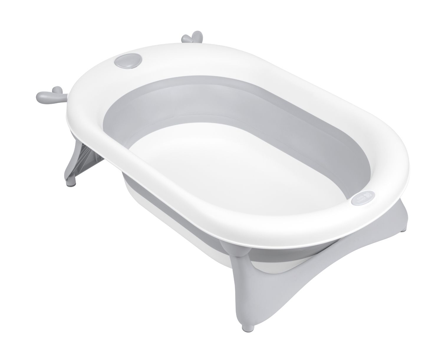 Kikkaboo faltbare Babybadewanne Foldy Wasserablauf leicht zu reinigen ab Geburt grau - Bild 1