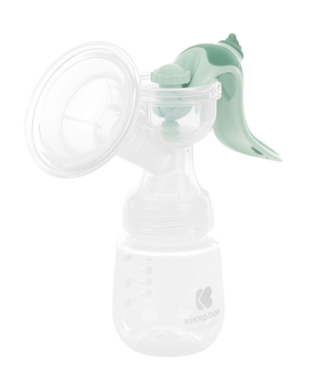 Kikkaboo Milchpumpe manuell Elsie, 180 ml Flasche, Silikonsauger Gruppe 0+ hellgrün | 03800171205955
