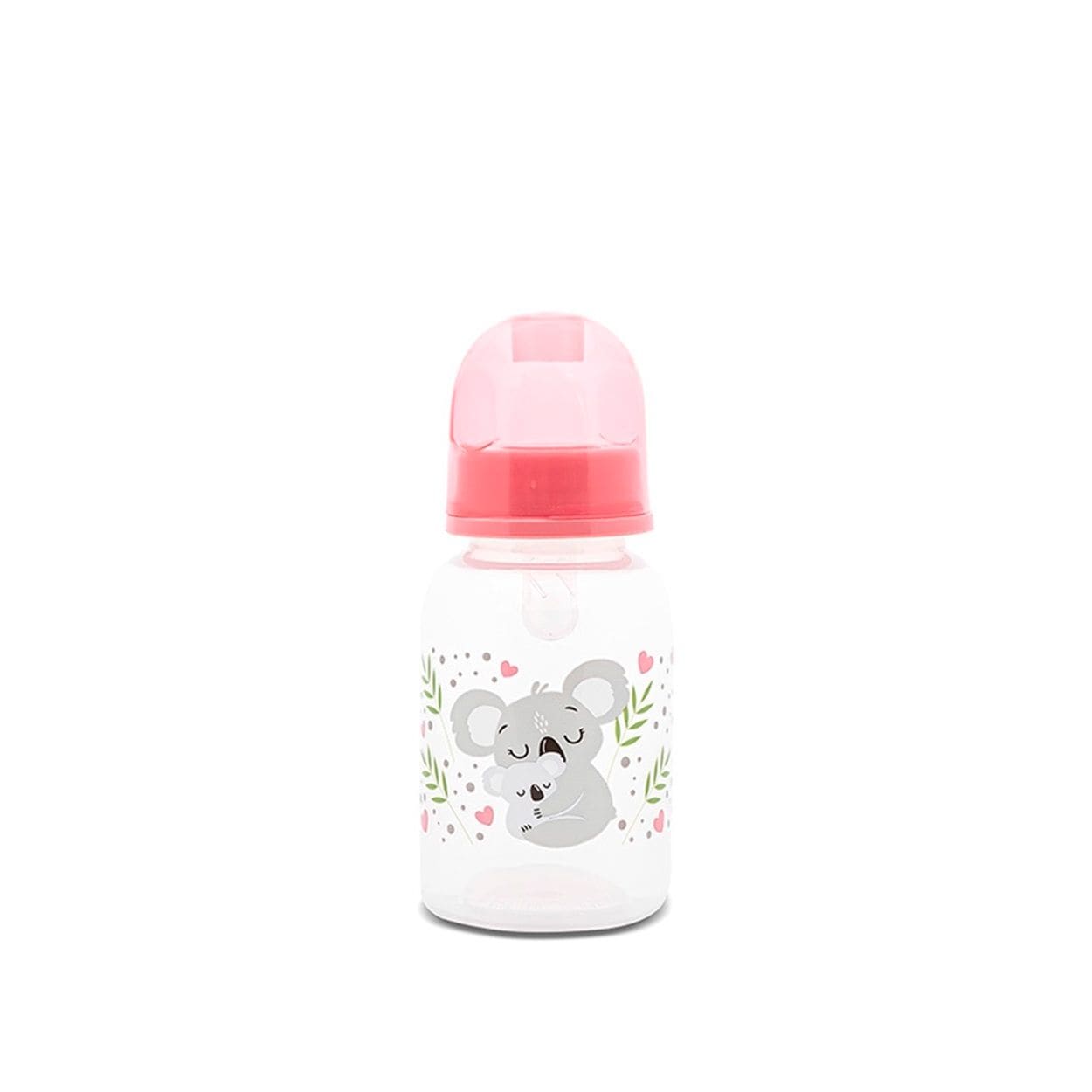 Baby Care Babyflasche Simple 125 ml Tiere Schutzdeckel Sauger Gr&ouml;&szlig;e 0+ ab Geburt pink - Bild 1