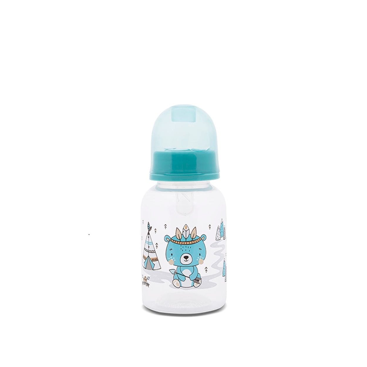Baby Care Babyflasche Simple 125 ml Tiere Schutzdeckel Sauger Gr&ouml;&szlig;e 0+ ab Geburt hellblau - Bild 1