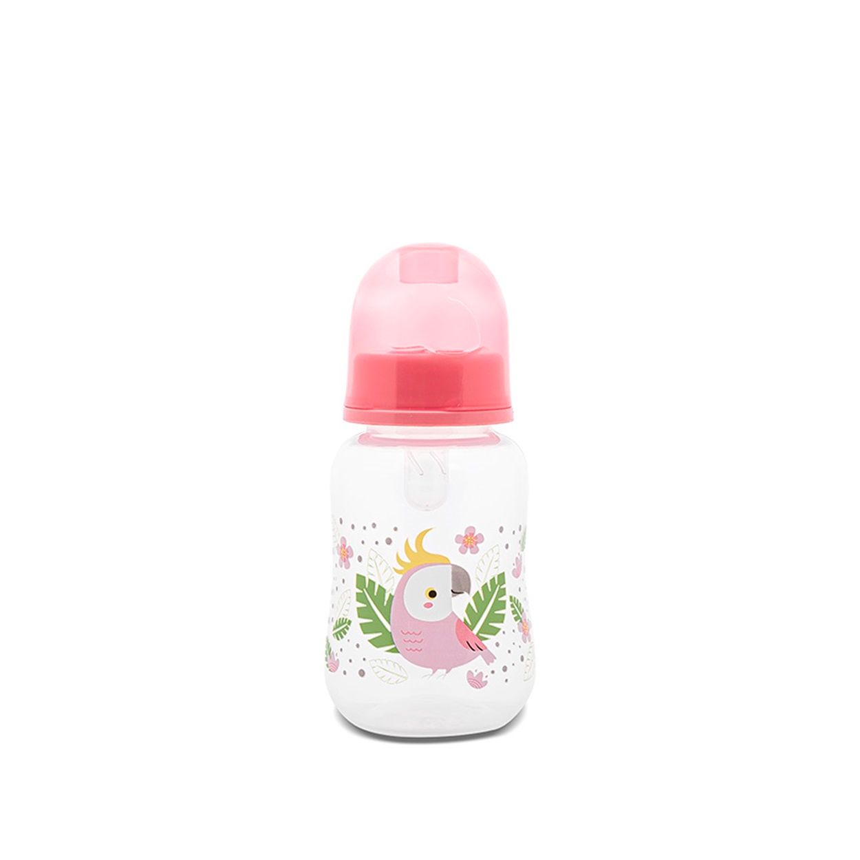 Baby Care Babyflasche Easy Grip 125 ml Silikonsauger Gr&ouml;&szlig;e 0+, Deckel, ab Geburt pink - Bild 1
