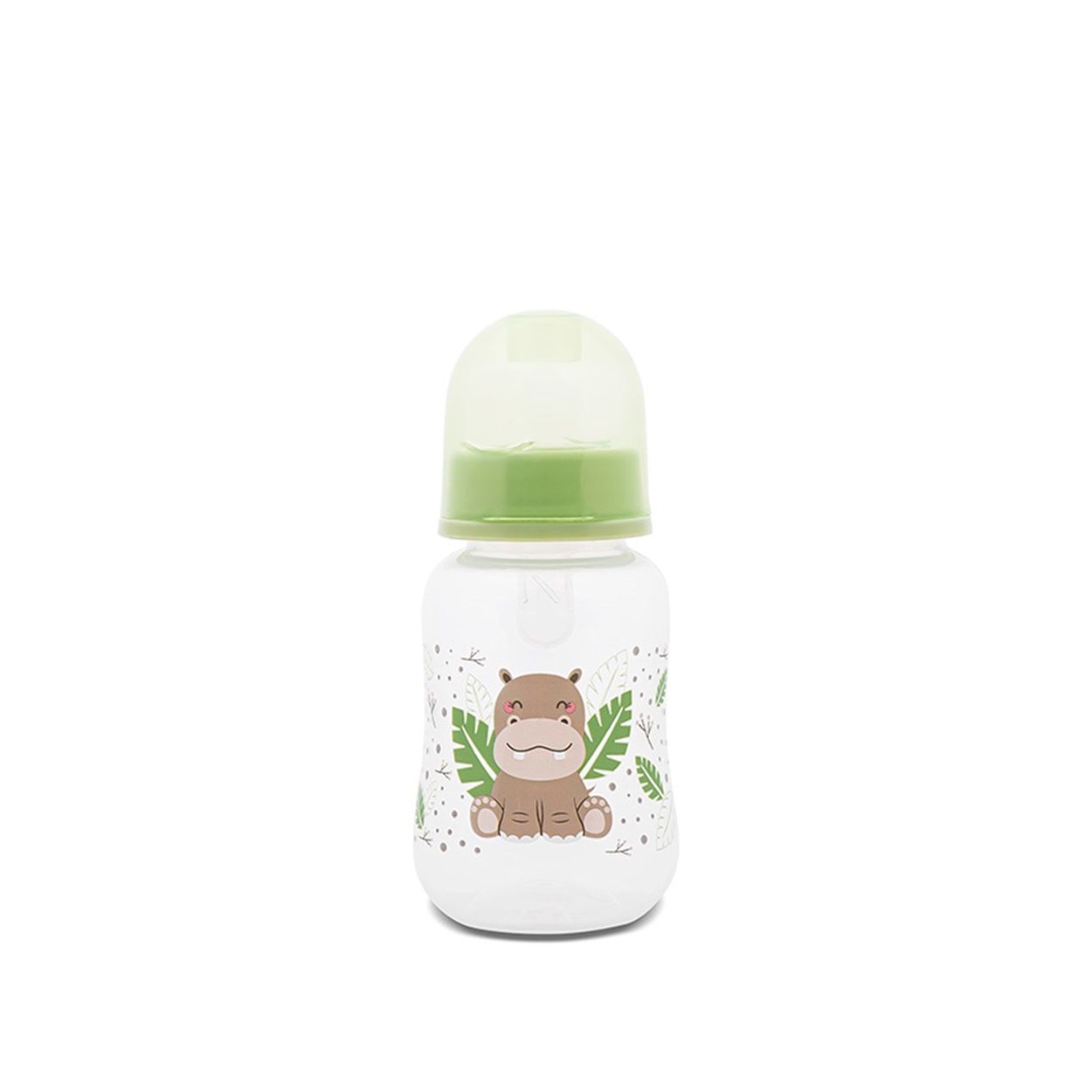 Baby Care Babyflasche Easy Grip 125 ml Silikonsauger Gr&ouml;&szlig;e 0+, Deckel, ab Geburt hellgr&uuml;n - Bild 1