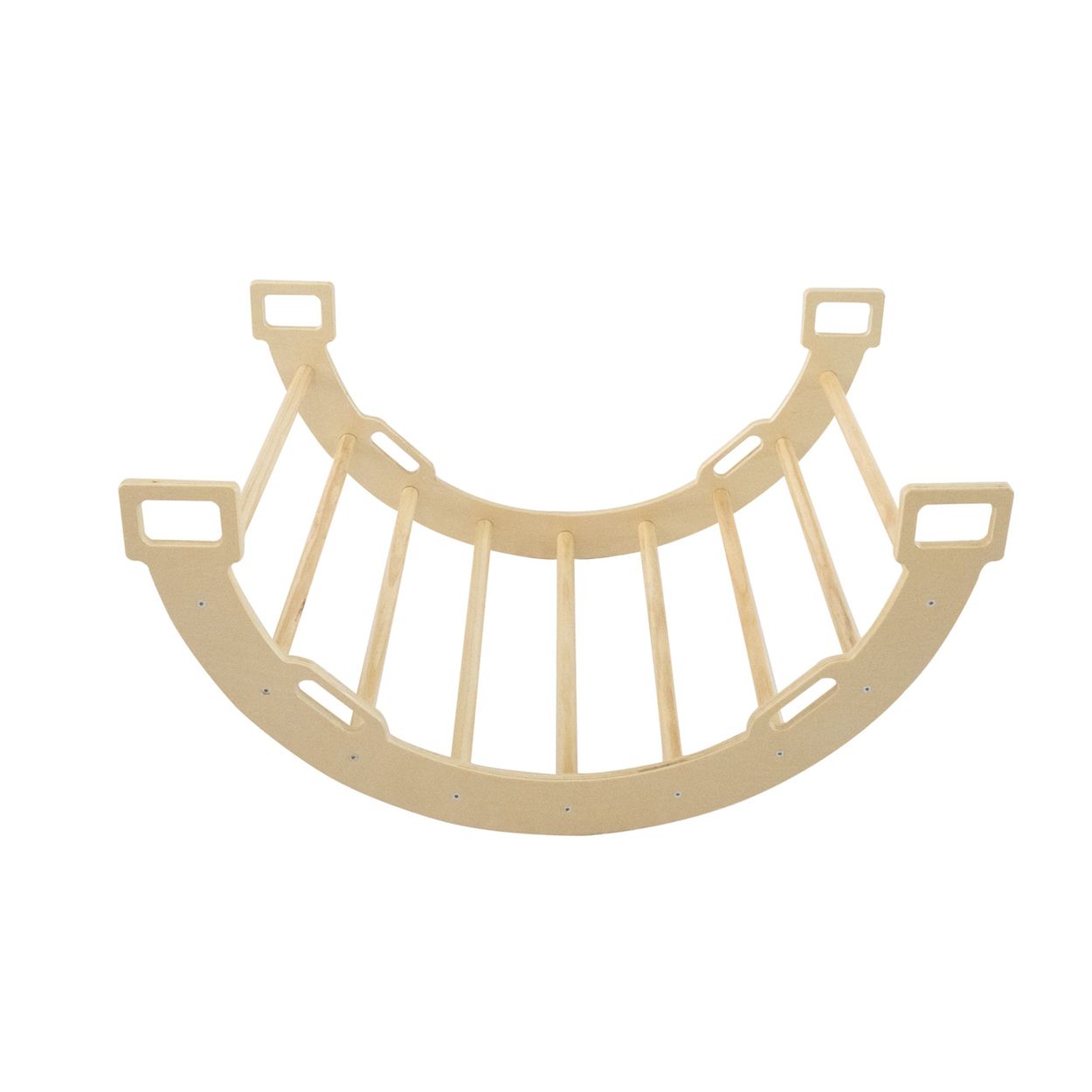 Chipolino Holz-Kletterbogen 4 in 1 Wippe ,Spieltunnel, Kletterleiter, Ruhezone braun - Bild 1