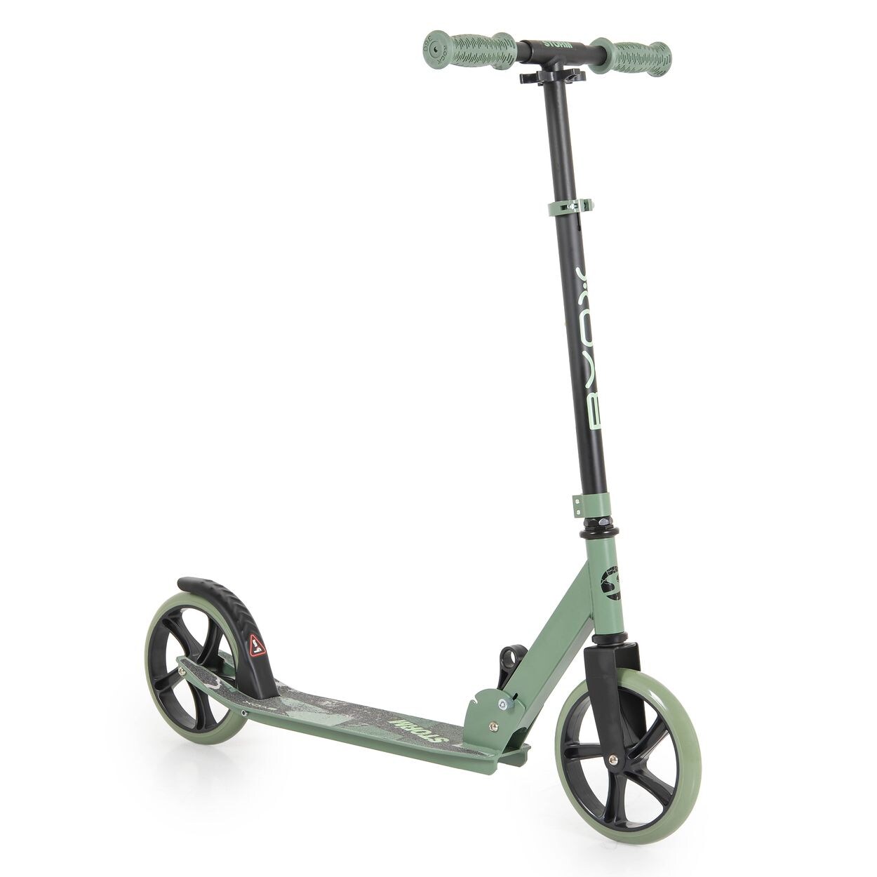 Kinderroller Storm, Höhe einstellbar, zusammenklappbar, PU Räder, ABEC-5 hellgrün