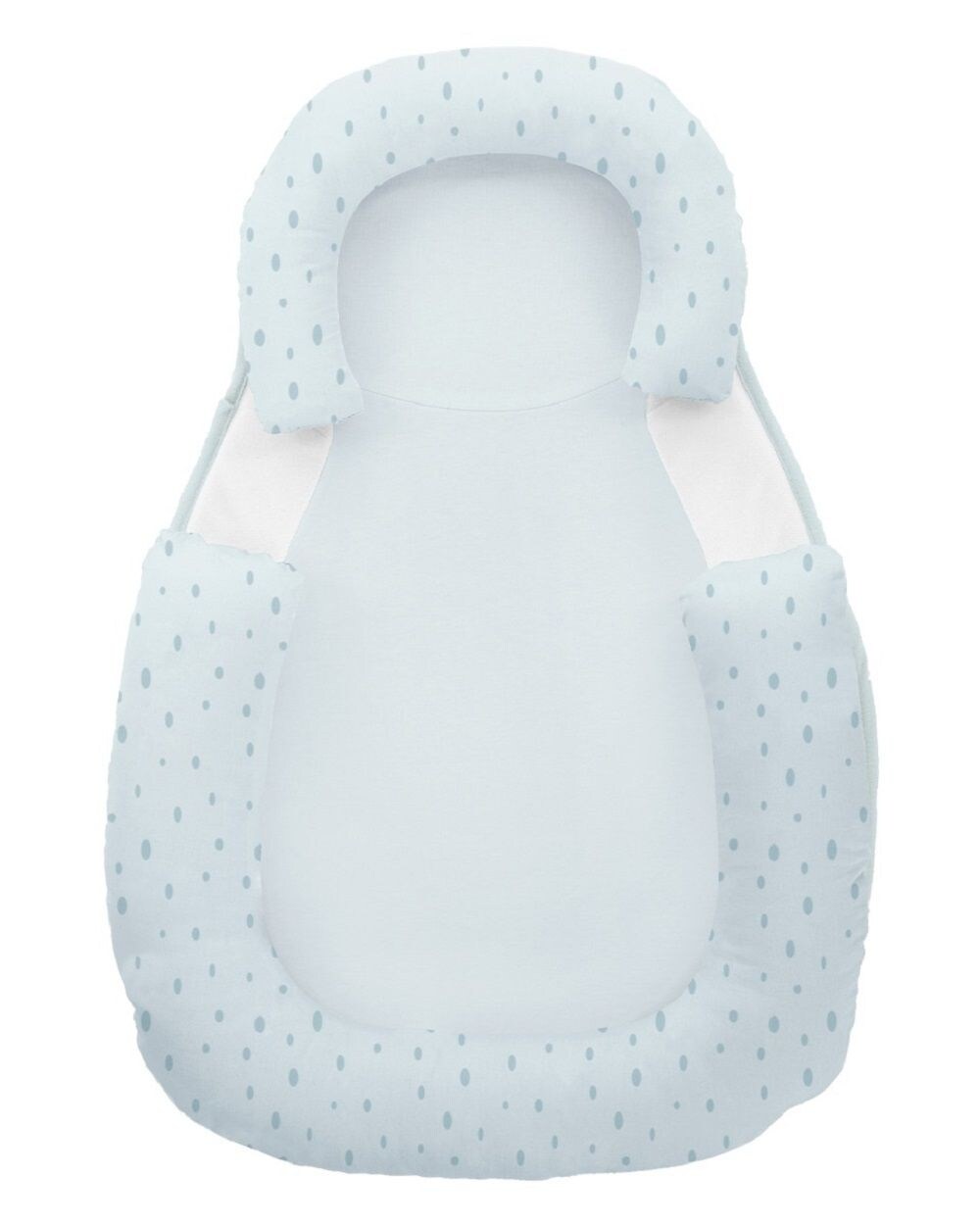 Kikkaboo Baby Lagerungskissen 60 x 40 cm Memory Foam, Baumwolle, rutschfest hellblau