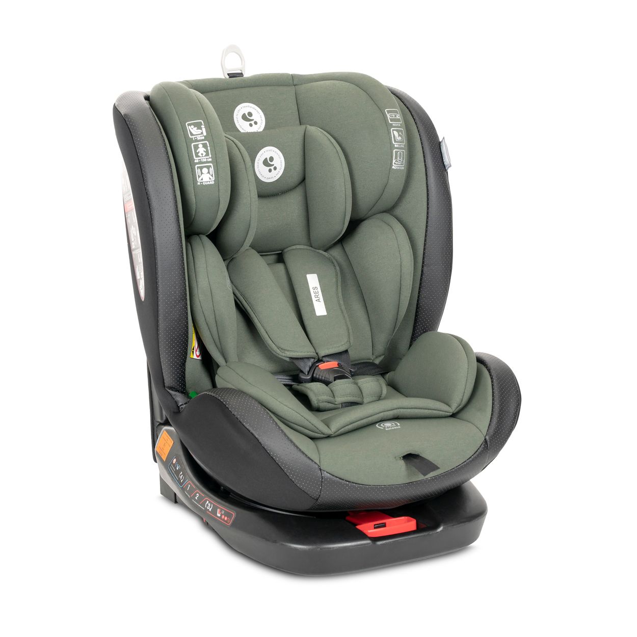 Lorelli Kindersitz Ares i-Size (40-150cm) Isofix, verstellbar, Sitz 360&deg; drehbar hellgr&uuml;n - Bild 1
