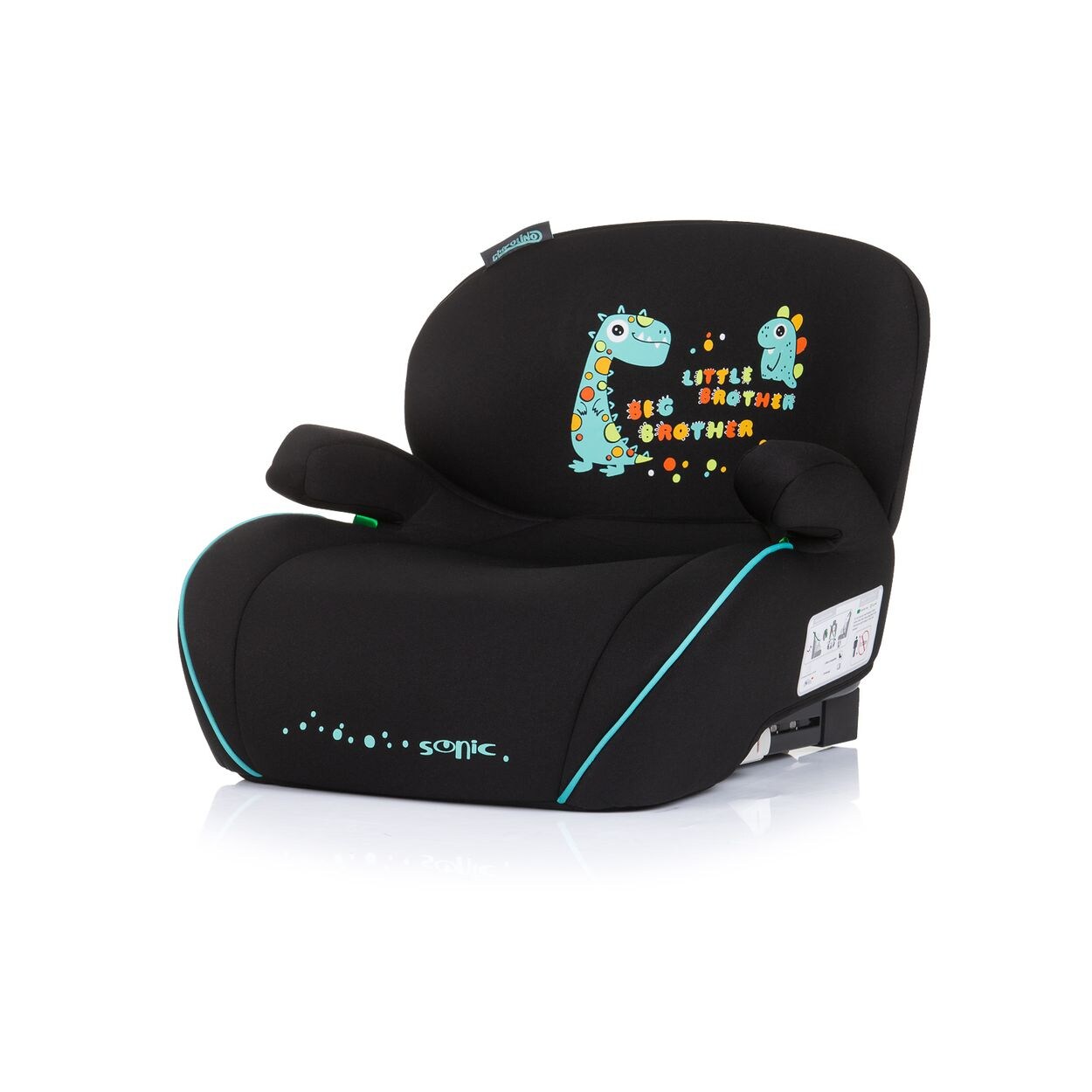 Chipolino Kindersitz, Sitzerhöhung Sonic Isofix, i-Size, 125-150 cm, Armlehne türkis | 03800931065119