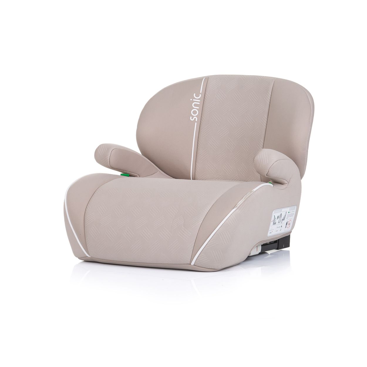 Chipolino Kindersitz, Sitzerh&ouml;hung Sonic Isofix, i-Size, 125-150 cm, Armlehne beige - Bild 1