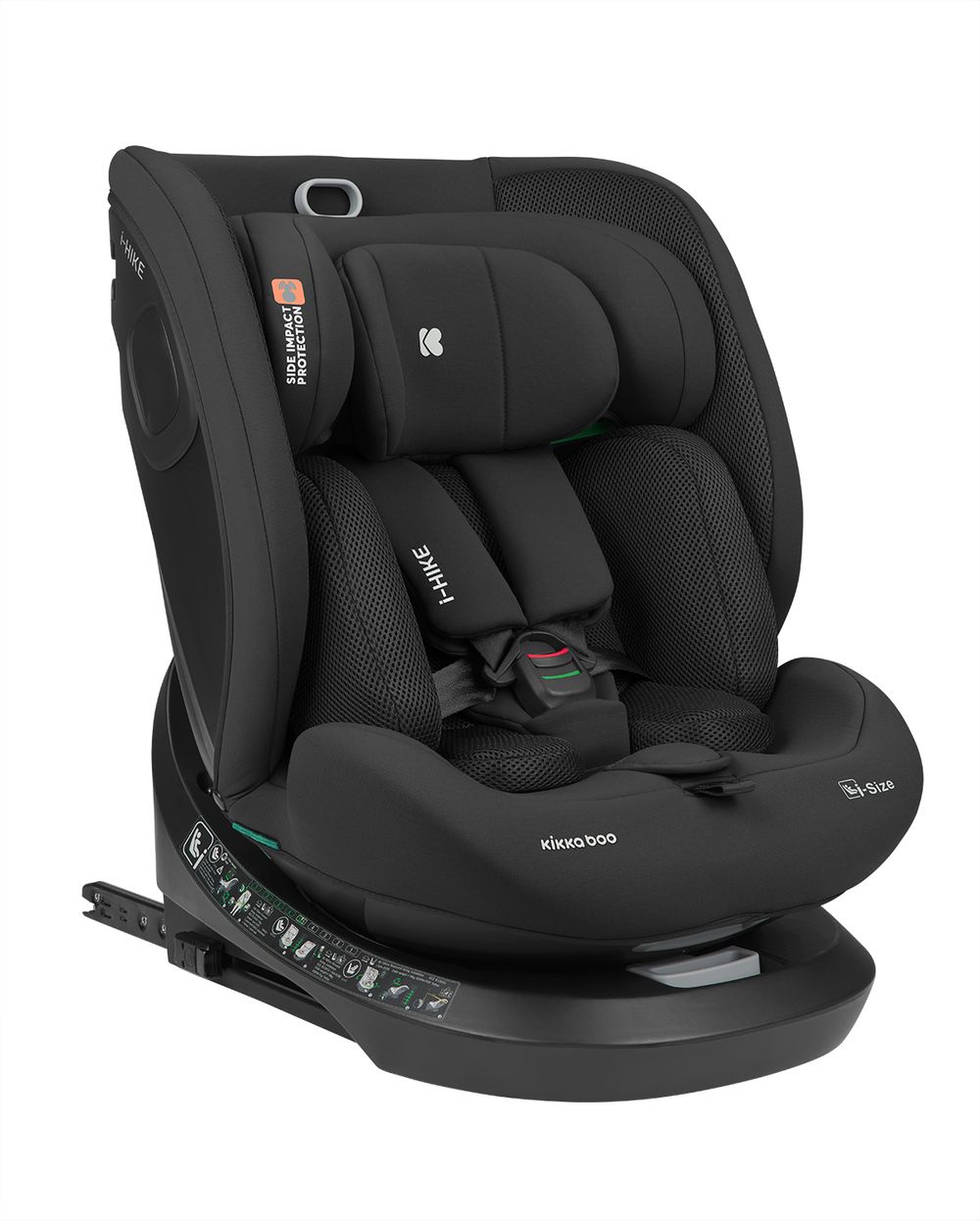 Kikkaboo i-Size Kindersitz i-Hike (40-150 cm) Isofix, 360&deg; drehbar, verstellbar schwarz - Bild 1