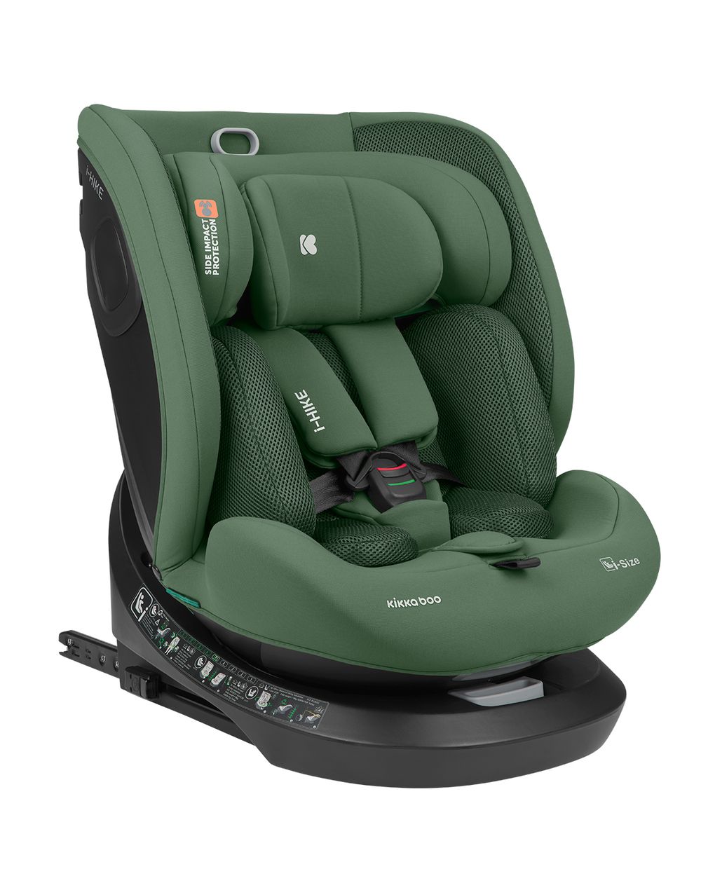 Kikkaboo i-Size Kindersitz i-Hike (40-150 cm) Isofix, 360&deg; drehbar, verstellbar dunkelgr&uuml;n - Bild 1