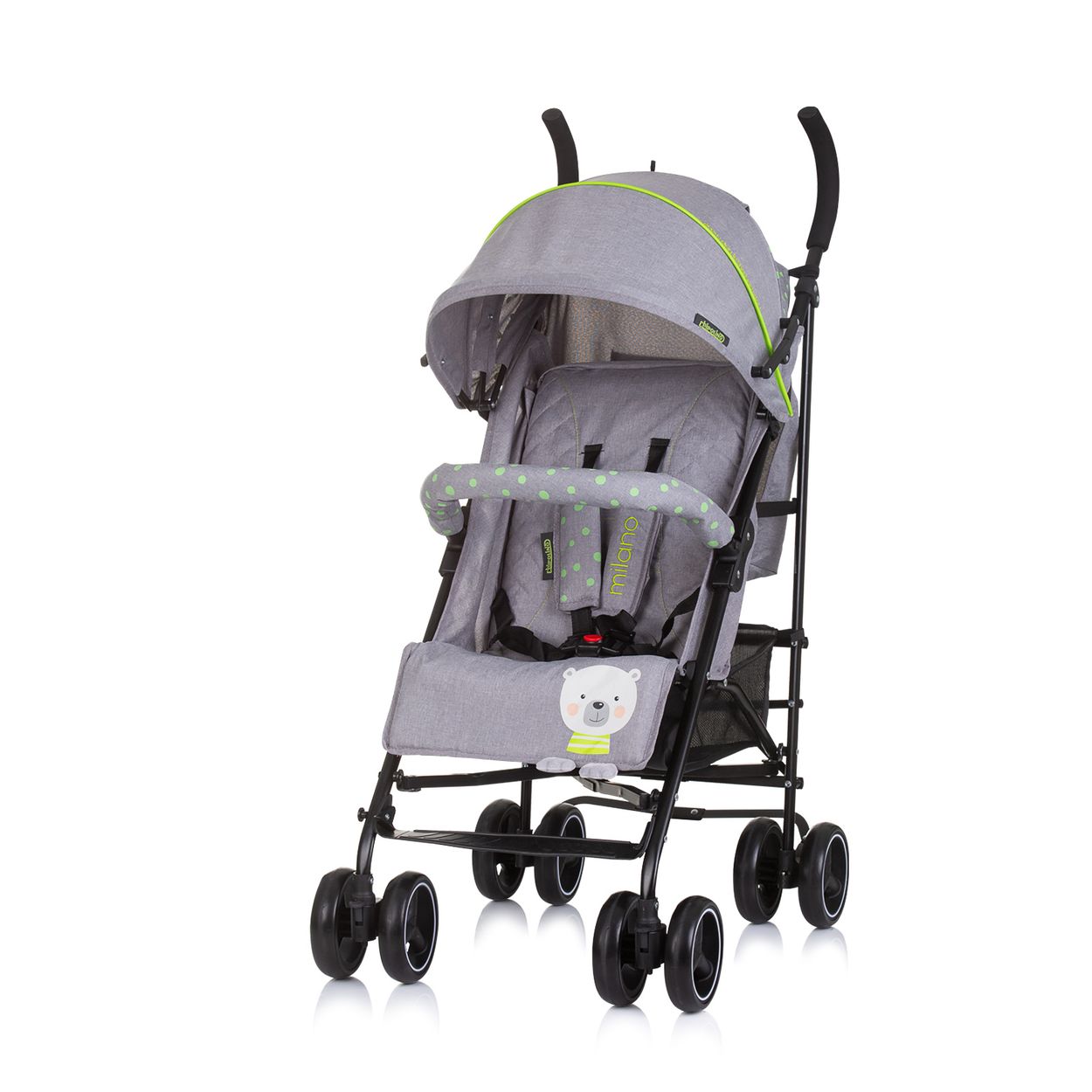 Chipolino Kinderwagen Milano Buggy bis 22 kg, R&uuml;ckenlehne verstellbar, faltbar grau - Bild 1
