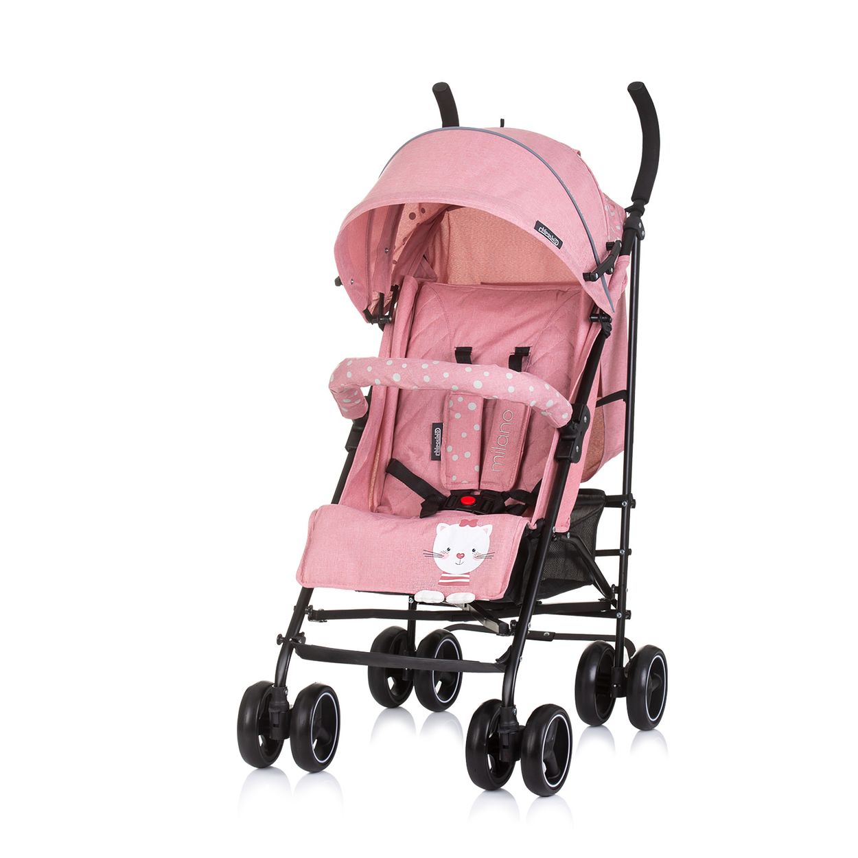 Chipolino Kinderwagen Milano Buggy bis 22 kg, R&uuml;ckenlehne verstellbar, faltbar rosa - Bild 1