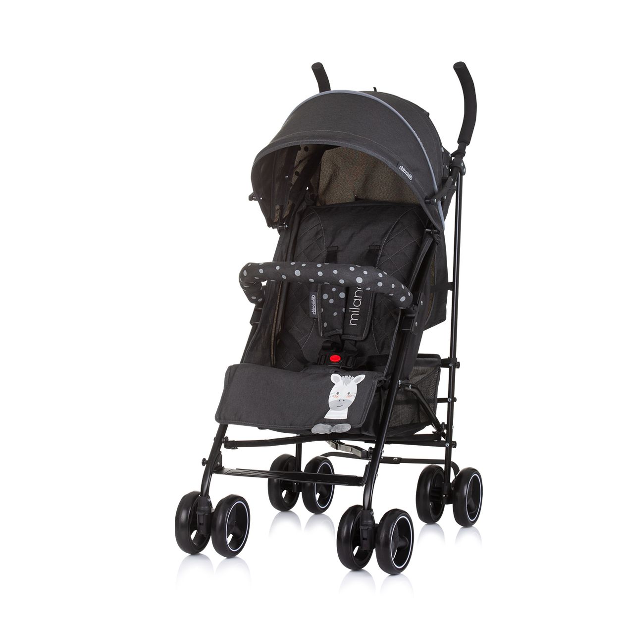 Chipolino Kinderwagen Milano Buggy bis 22 kg, R&uuml;ckenlehne verstellbar, faltbar schwarz - Bild 1