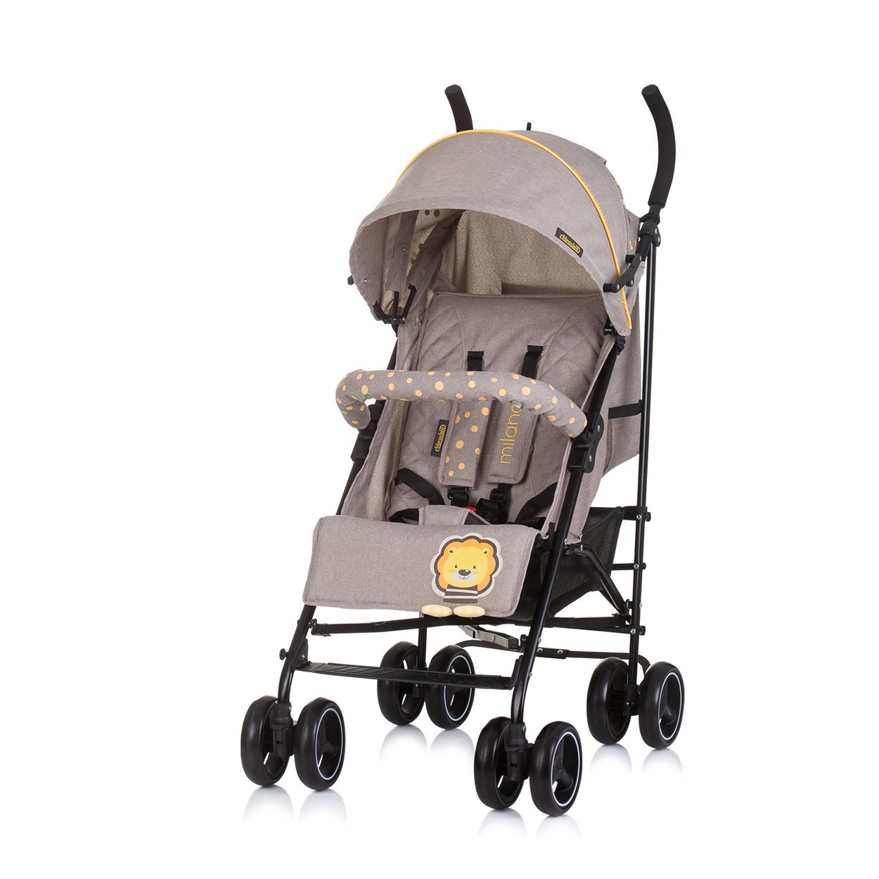 Chipolino Kinderwagen Milano Buggy bis 22 kg, R&uuml;ckenlehne verstellbar, faltbar hellgrau - Bild 1