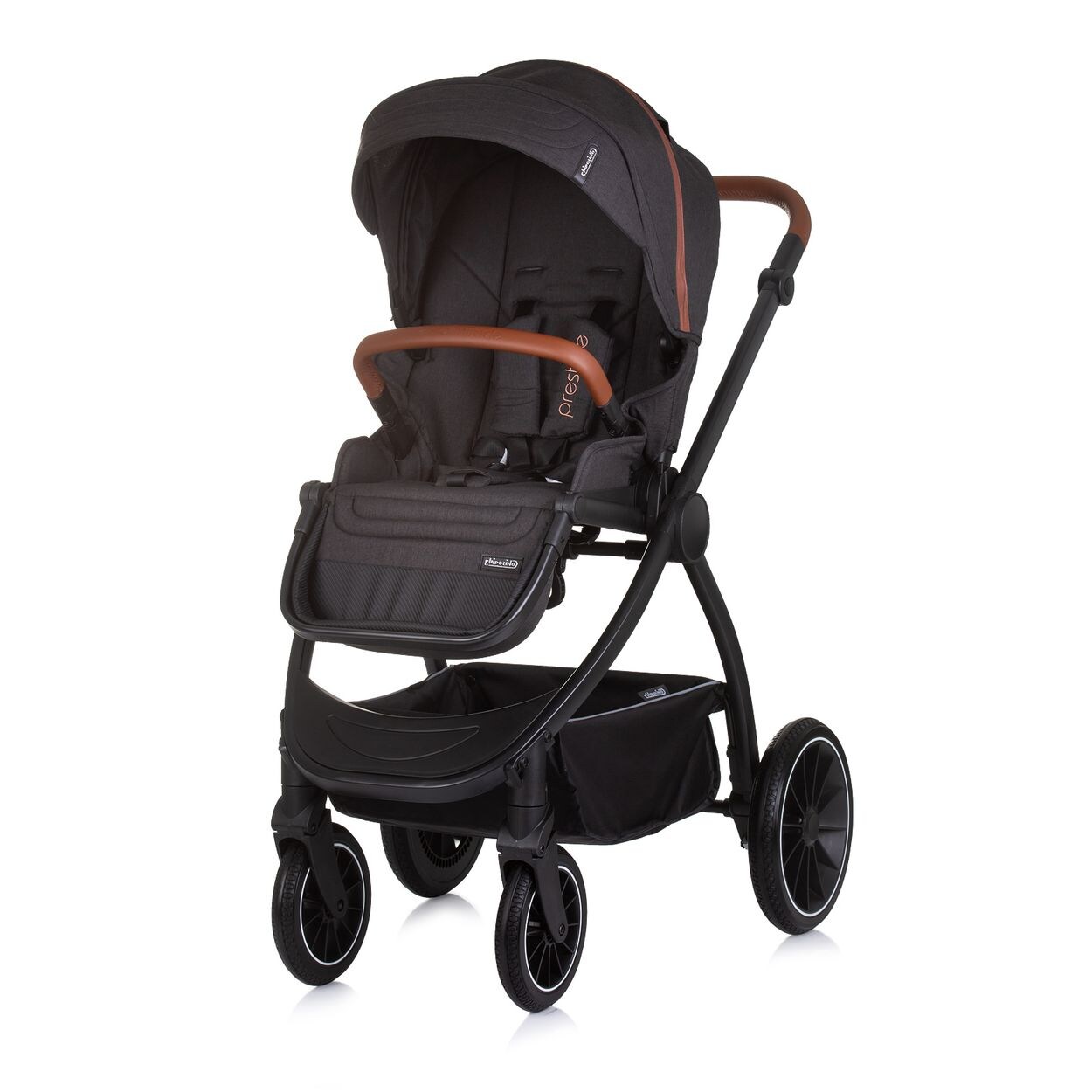Chipolino Kombikinderwagen 3 in 1 Prestige Babywanne Rucksack i-Size Babyschale schwarz | 03800931062736