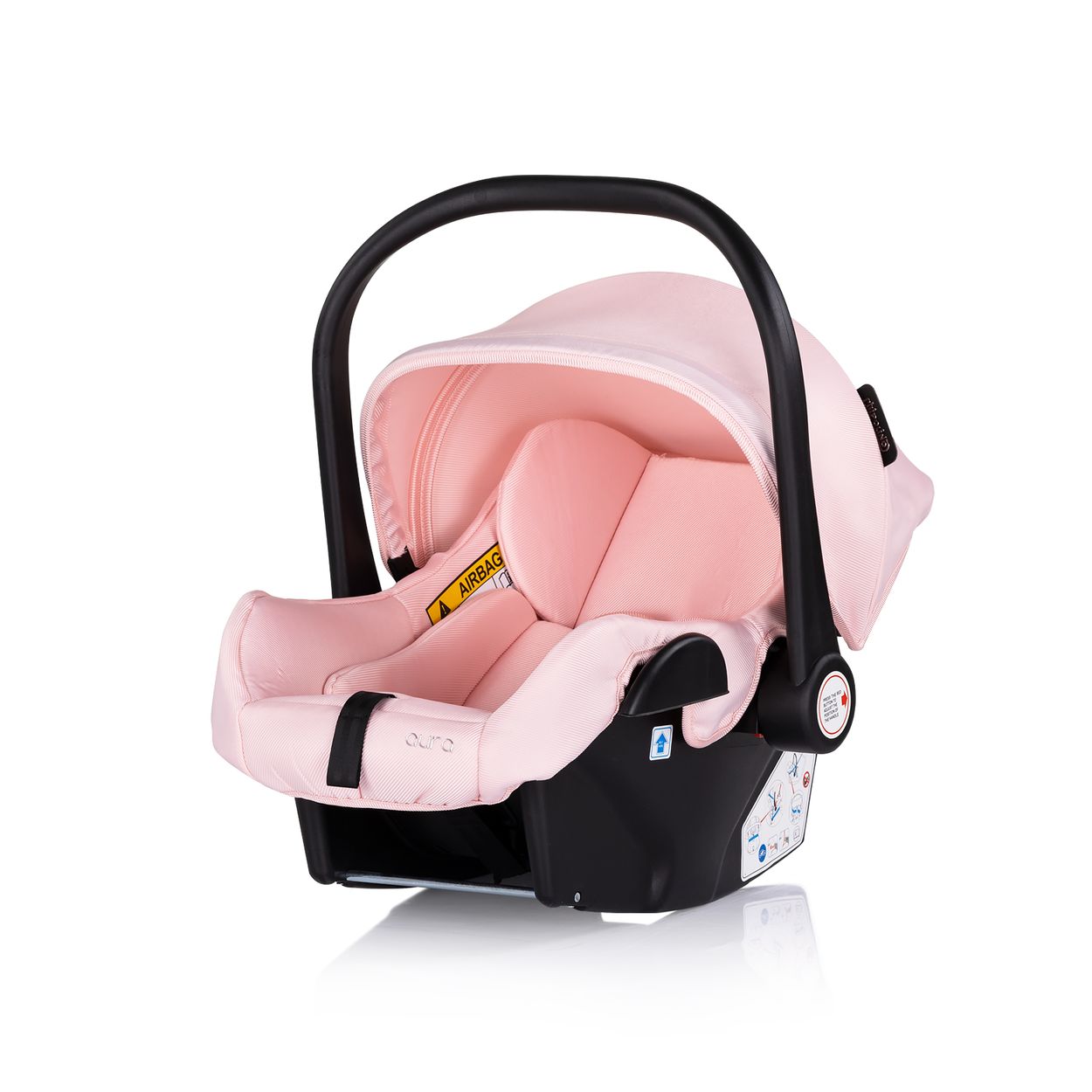 Chipolino Babyschale i-Size Aura (40-85cm) Gruppe 0+, Griff verstellbar, Gurt pink - Bild 1