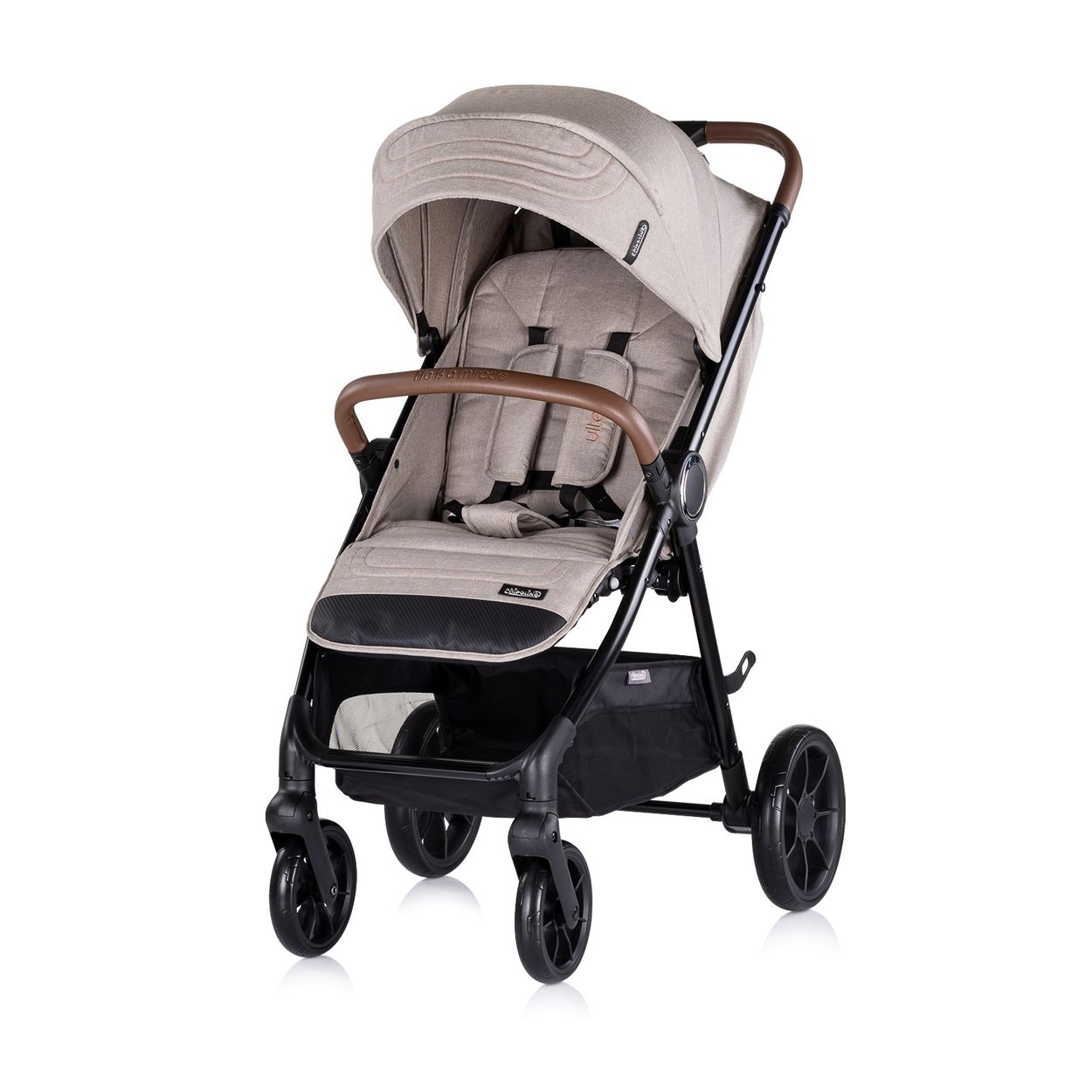 Chipolino Kinderwagen Ultera Buggy klappbar Korb Federung Hinterradbremse Gurt beige - Bild 1