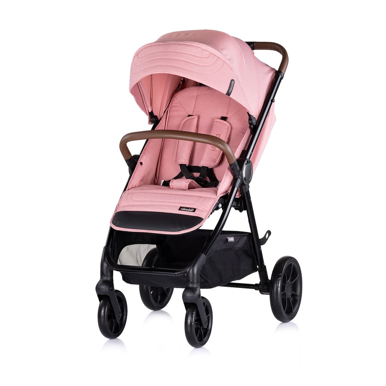 Chipolino Kinderwagen Ultera Buggy klappbar Korb Federung Hinterradbremse Gurt rosa - Bild 1