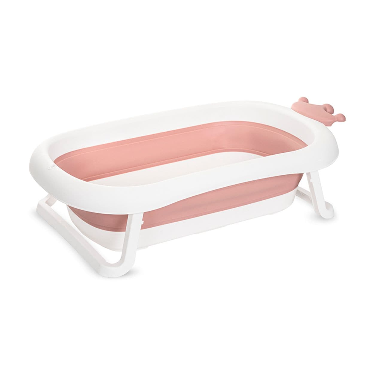 Lorelli Babybadewanne Royal 83 cm faltbar, Kanalabdeckung, stabile Beine rosa - Bild 1