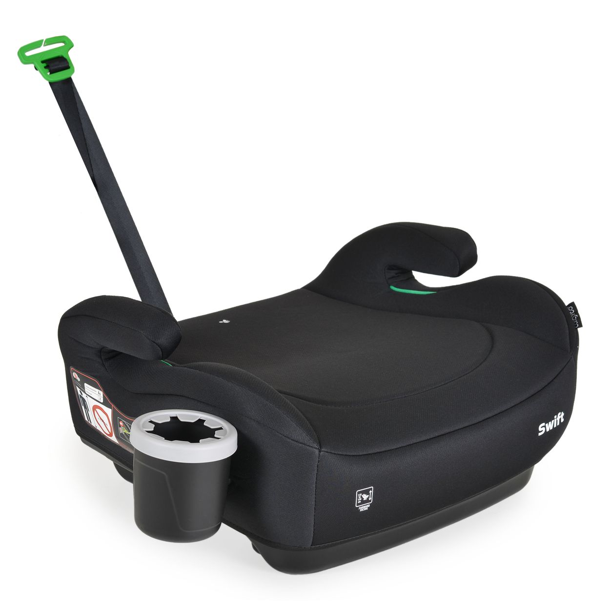 Cangaroo Kindersitz, Sitzerh&ouml;hung Swift (125-150cm) Armlehne, Getr&auml;nkehalter schwarz - Bild 1