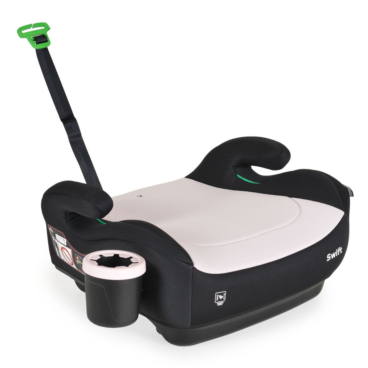 Cangaroo Kindersitz, Sitzerh&ouml;hung Swift (125-150cm) Armlehne, Getr&auml;nkehalter rosa - Bild 1