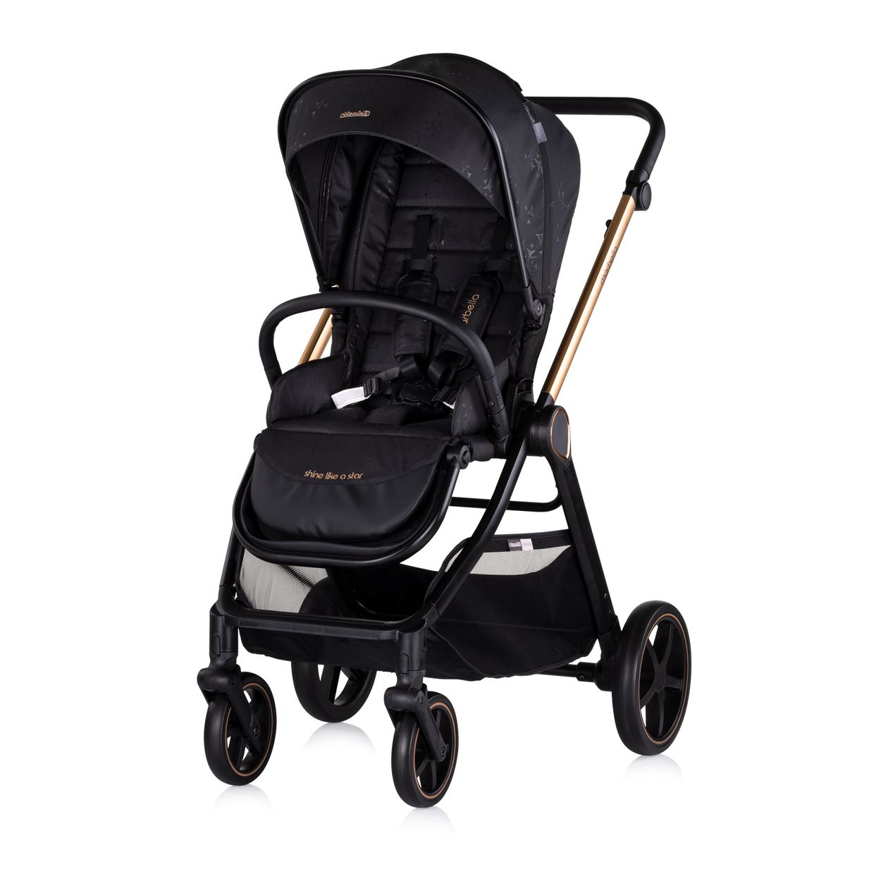 Chipolino Kombikinderwagen 3 in1 Marbella Fu&szlig;abdeckung Einlage i-Size Babyschale schwarz - Bild 1