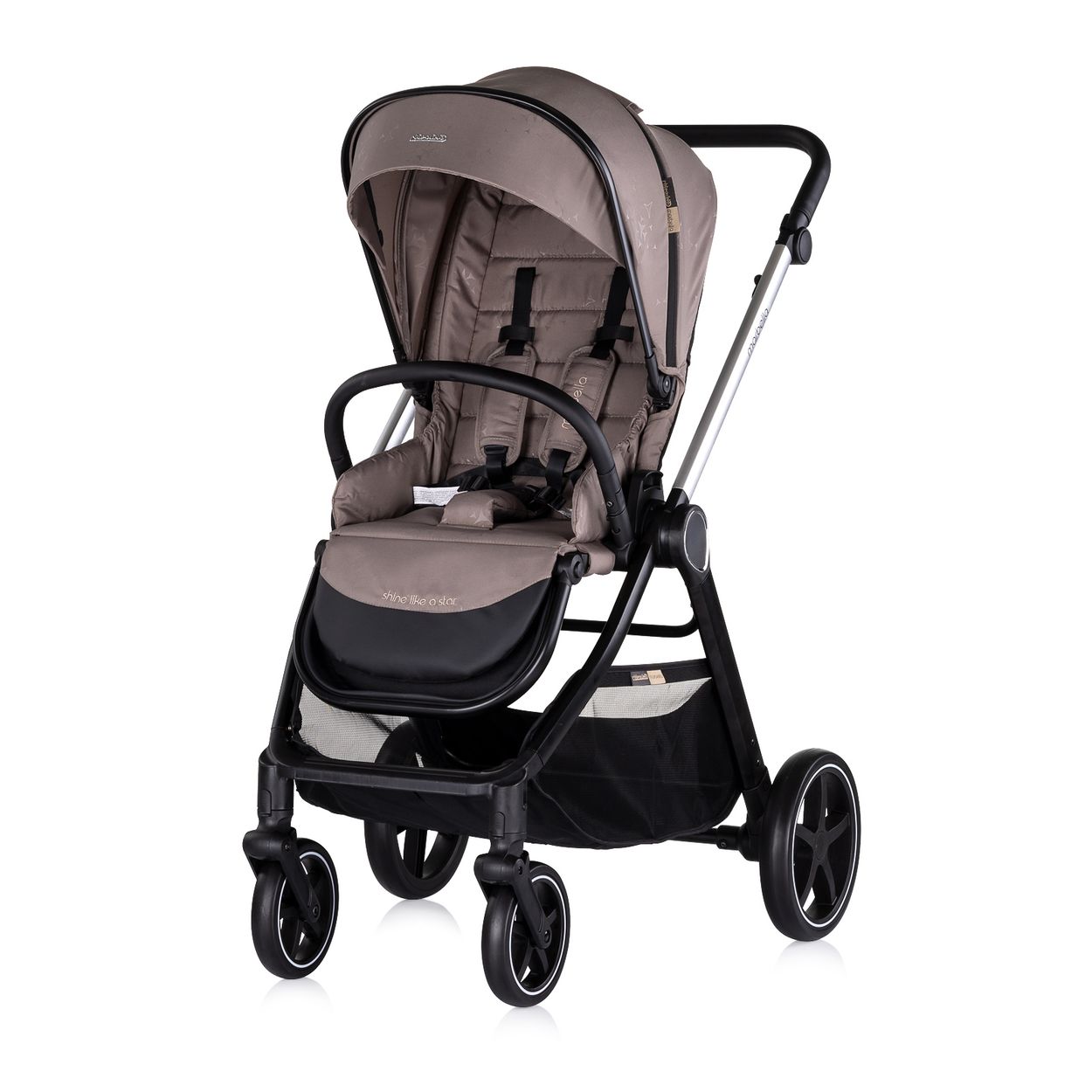 Chipolino Kombikinderwagen 3 in1 Marbella Fu&szlig;abdeckung Einlage i-Size Babyschale beige - Bild 1