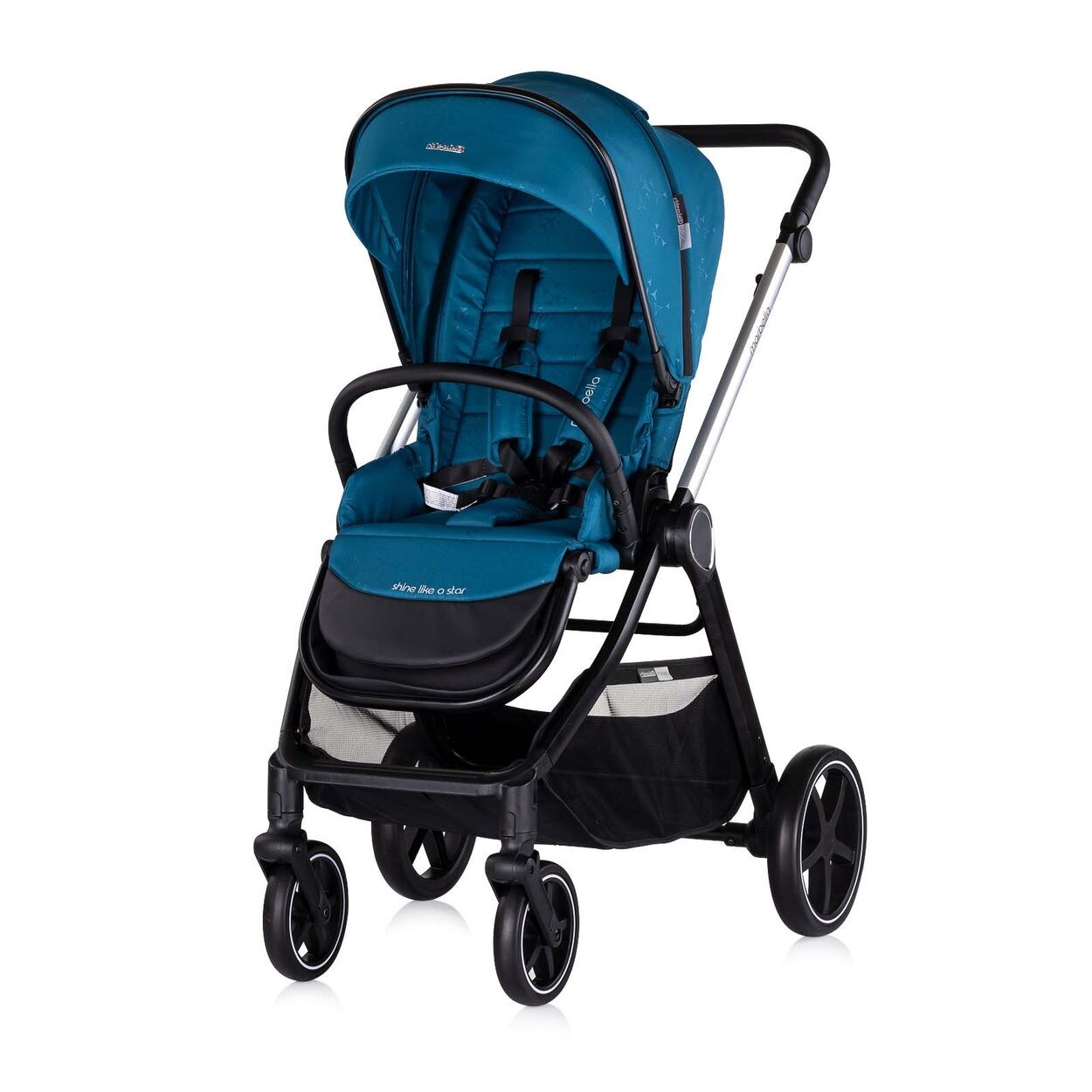 Chipolino Kombikinderwagen 3 in1 Marbella Fußabdeckung Einlage i-Size Babyschale blau