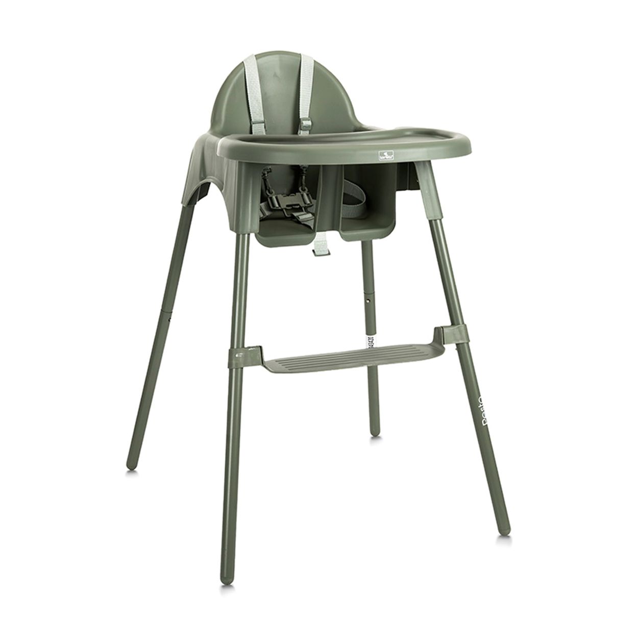 Lorelli Kinderhochstuhl Pesto Fu&szlig;st&uuml;tze verstellbar, 5-Punkt-Sicherheitsgurt gr&uuml;n - Bild 1