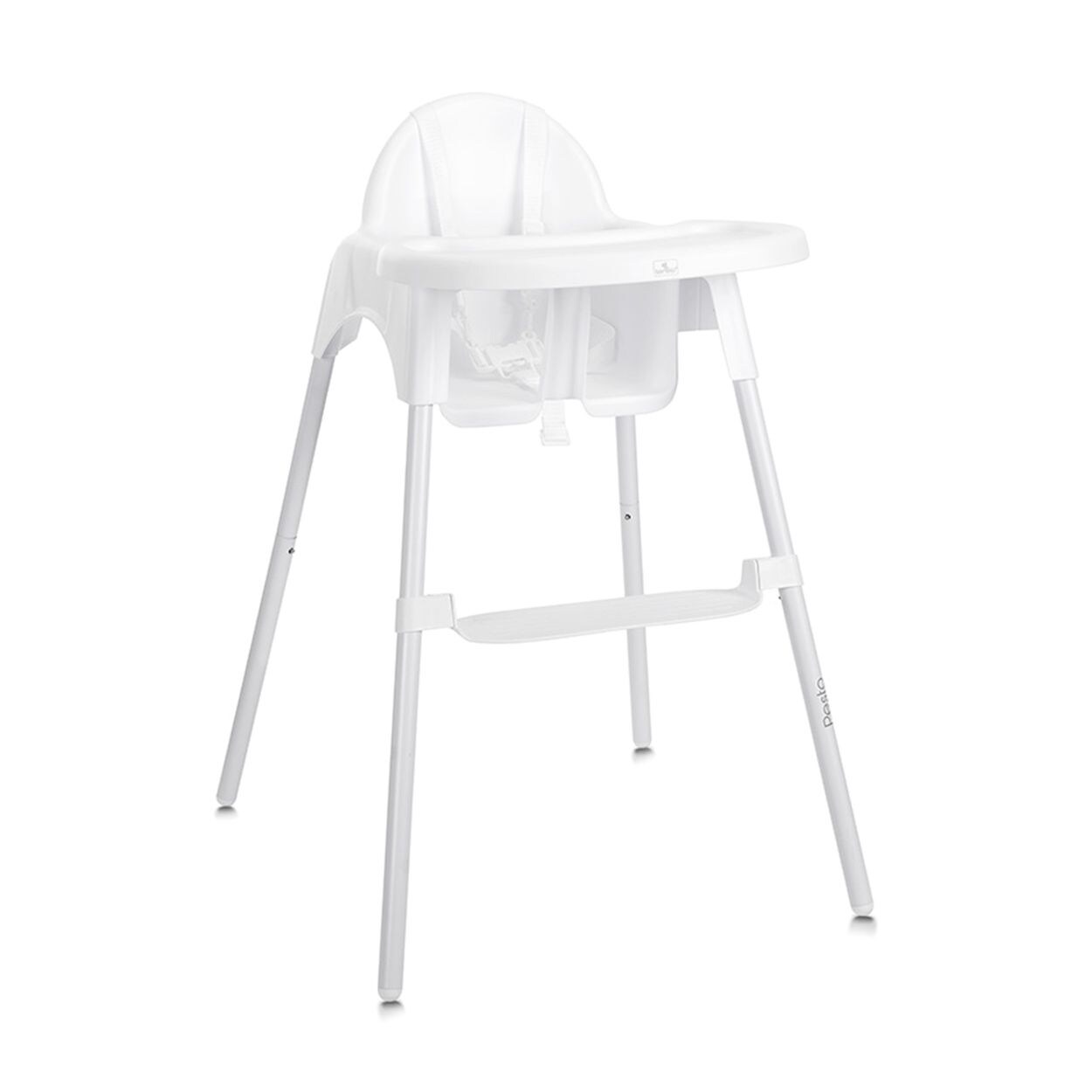 Lorelli Kinderhochstuhl Pesto Fußstütze verstellbar, 5-Punkt-Sicherheitsgurt weiß | 03800166117720