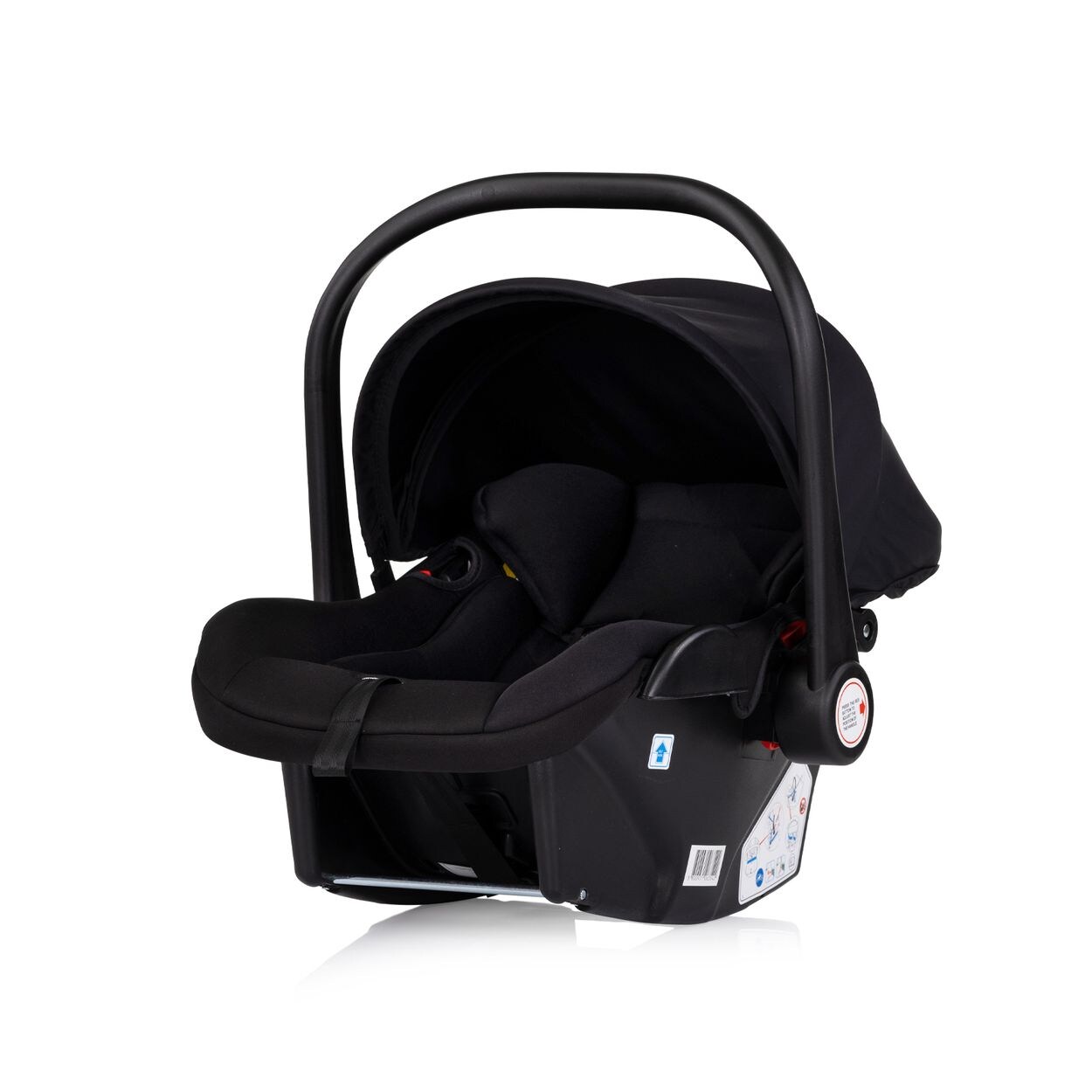 Chipolino Babyschale Vista i-Size (40-87cm) Gruppe 0+, Sonnendach, 3D-Kissen schwarz