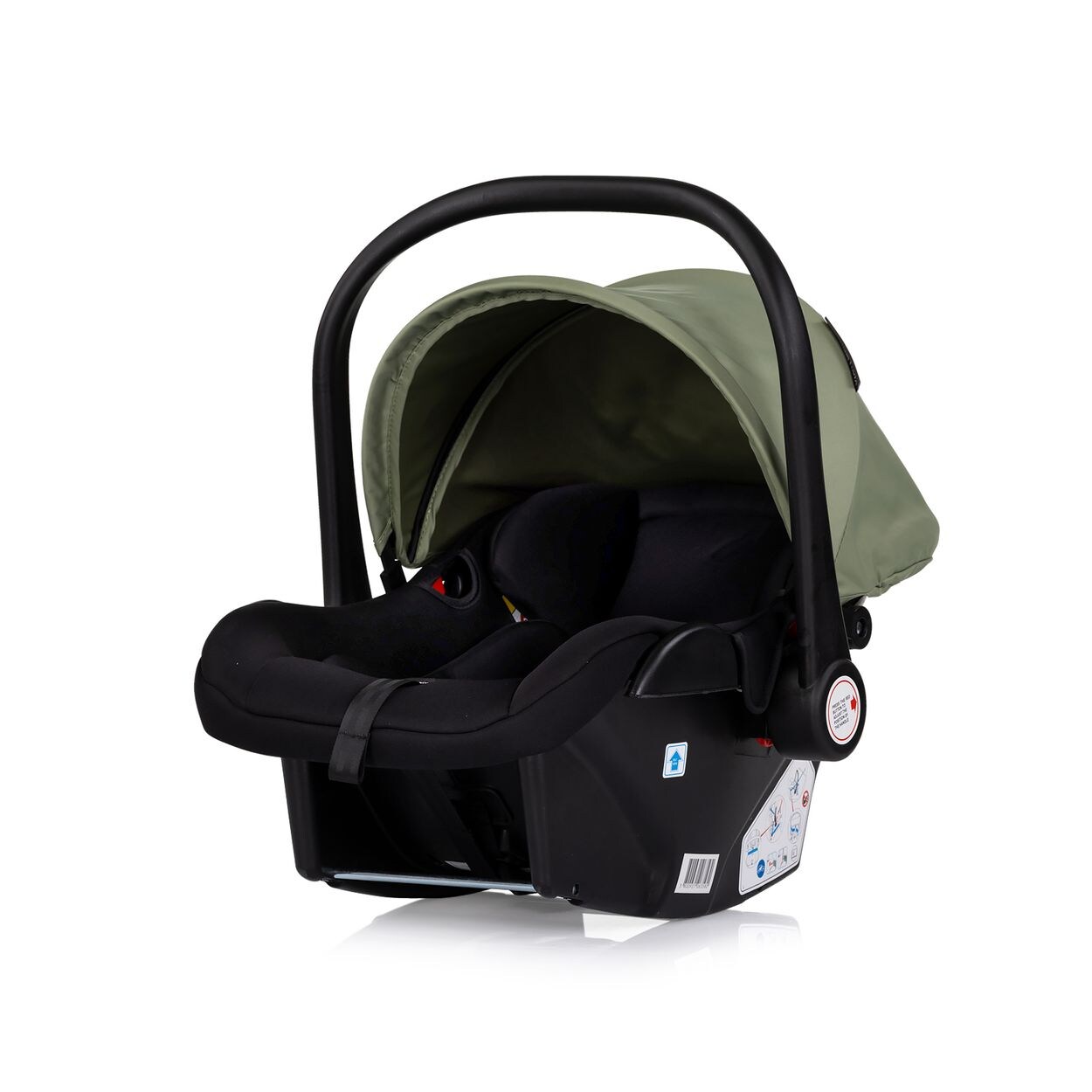 Chipolino Babyschale Vista i-Size (40-87cm) Gruppe 0+, Sonnendach, 3D-Kissen grün