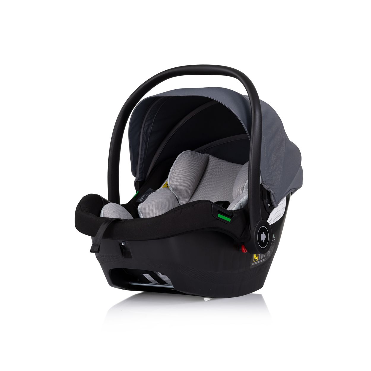 Chipolino Set Babyschale Isofix-Station Duo Smart i-Size verstellbare Kopfst&uuml;tze grau dunkelgrau - Bild 1