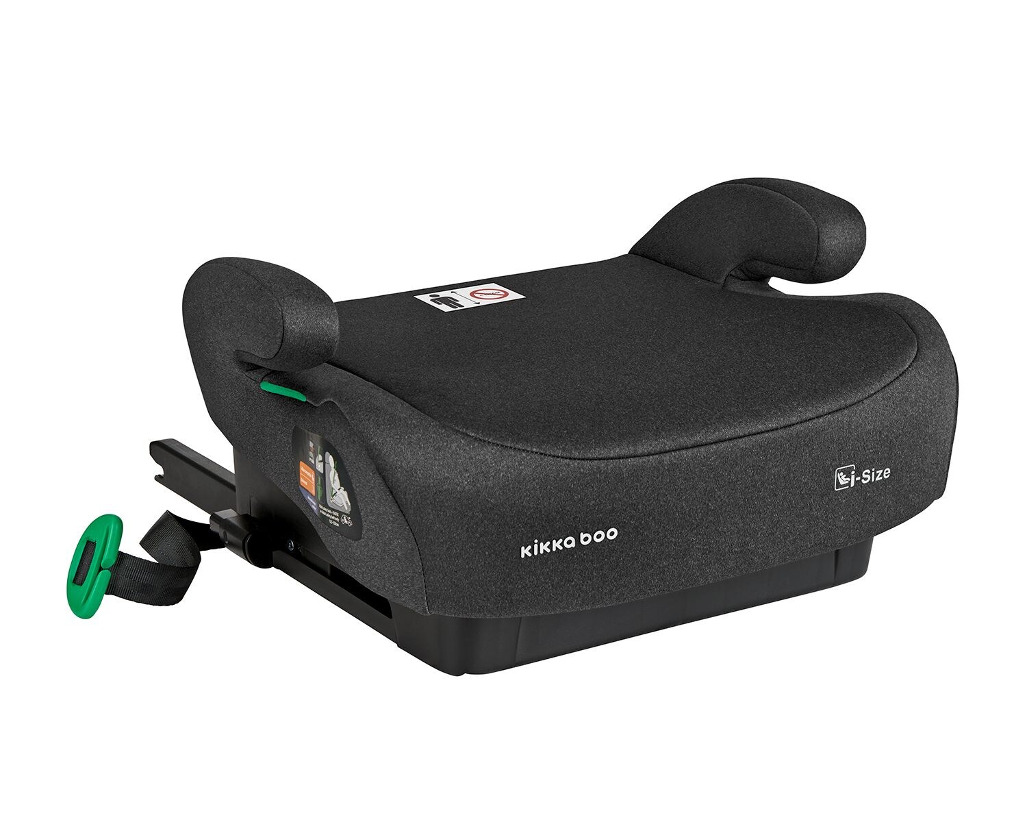 Kikkaboo Kindersitz, Sitzerhöhung i-Tip i-Size (125-150cm) ISOFIX, Armlehne schwarz | 03800171213189