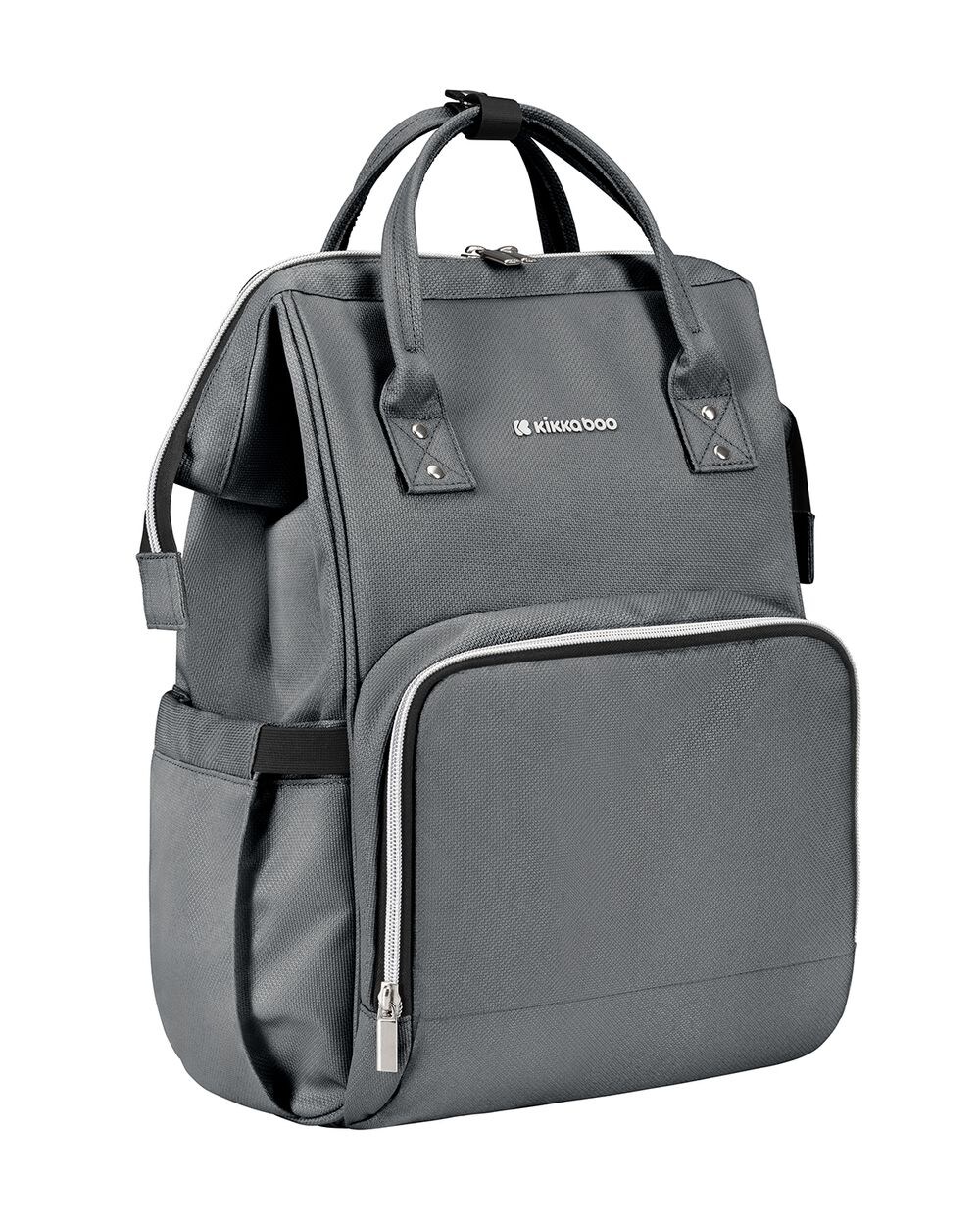 Kikkaboo Wickeltasche Siena, Rucksack, Wickelunterlage, Grifflänge einstellbar grau dunkelgrau