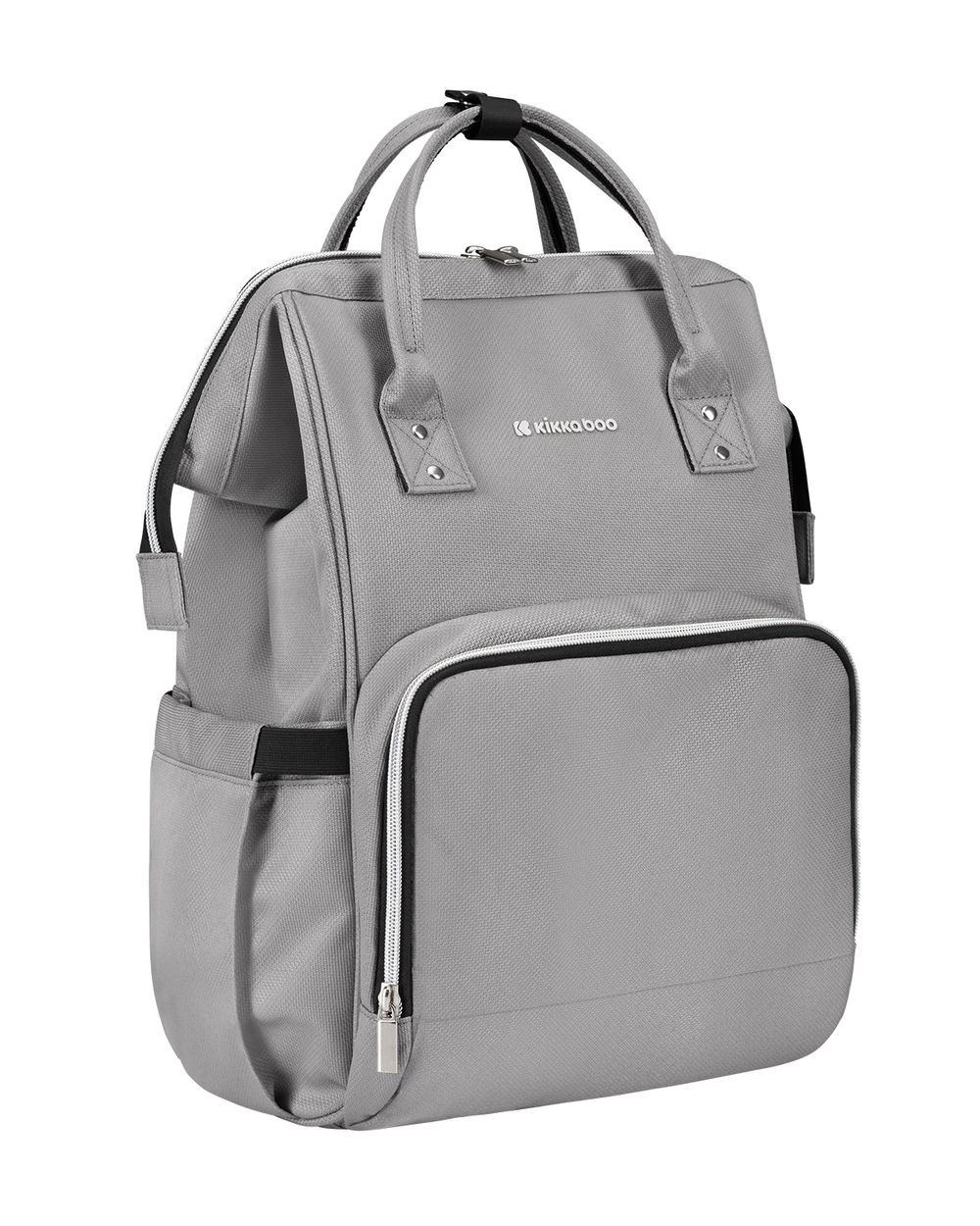 Kikkaboo Wickeltasche Siena, Rucksack, Wickelunterlage, Griffl&auml;nge einstellbar grau hellgrau - Bild 1