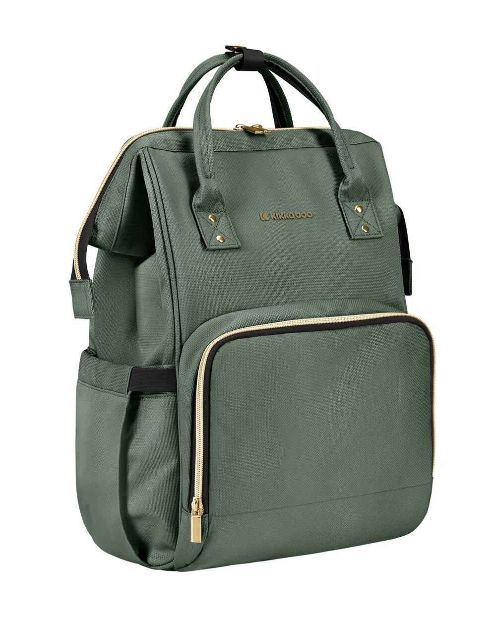 Kikkaboo Wickeltasche Siena, Rucksack, Wickelunterlage, Grifflänge einstellbar tannengrün