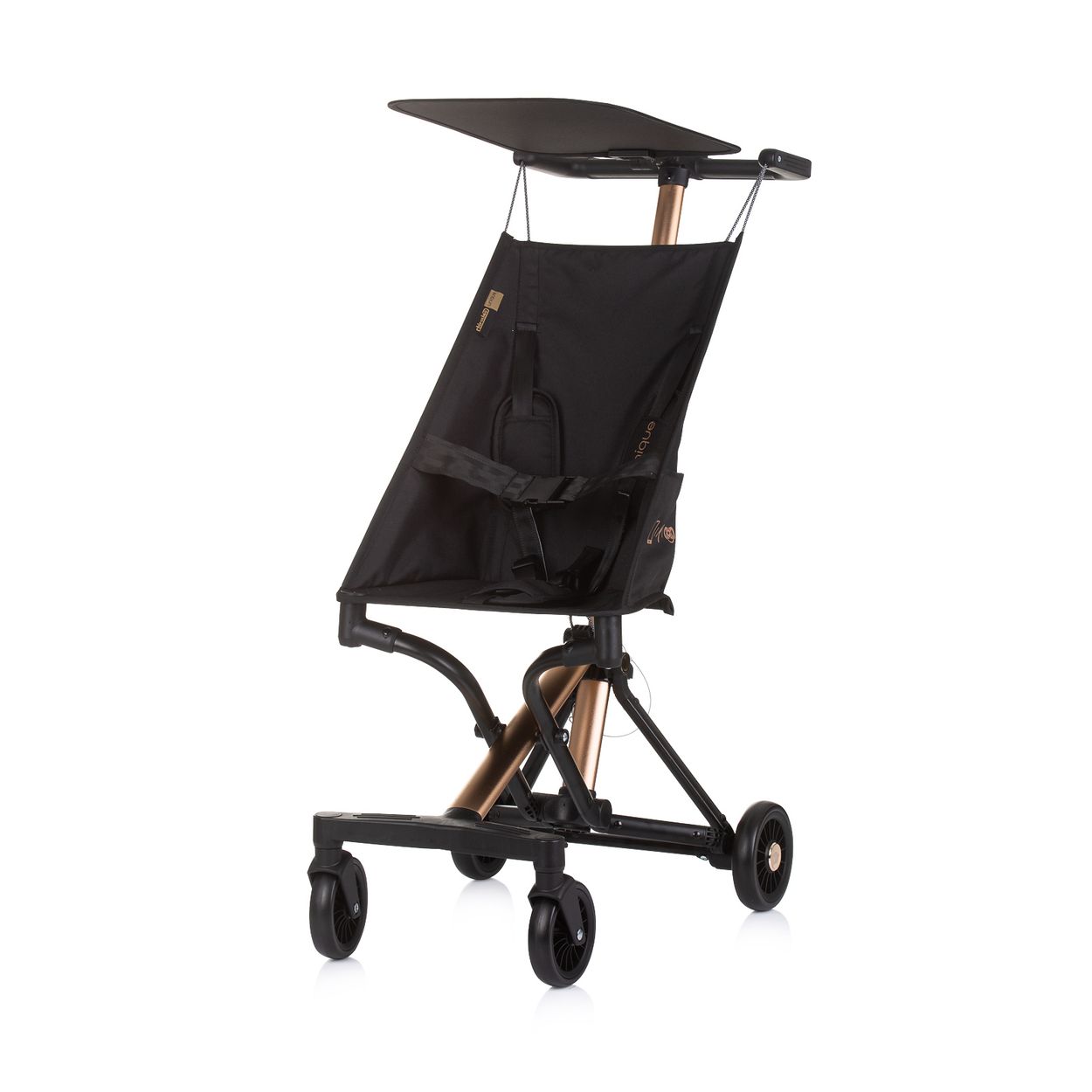 Chipolino Kinderwagen, Buggy Unique Aluminiumrahmen faltbar 3-Punkt-Gurt Tasche schwarz - Bild 1