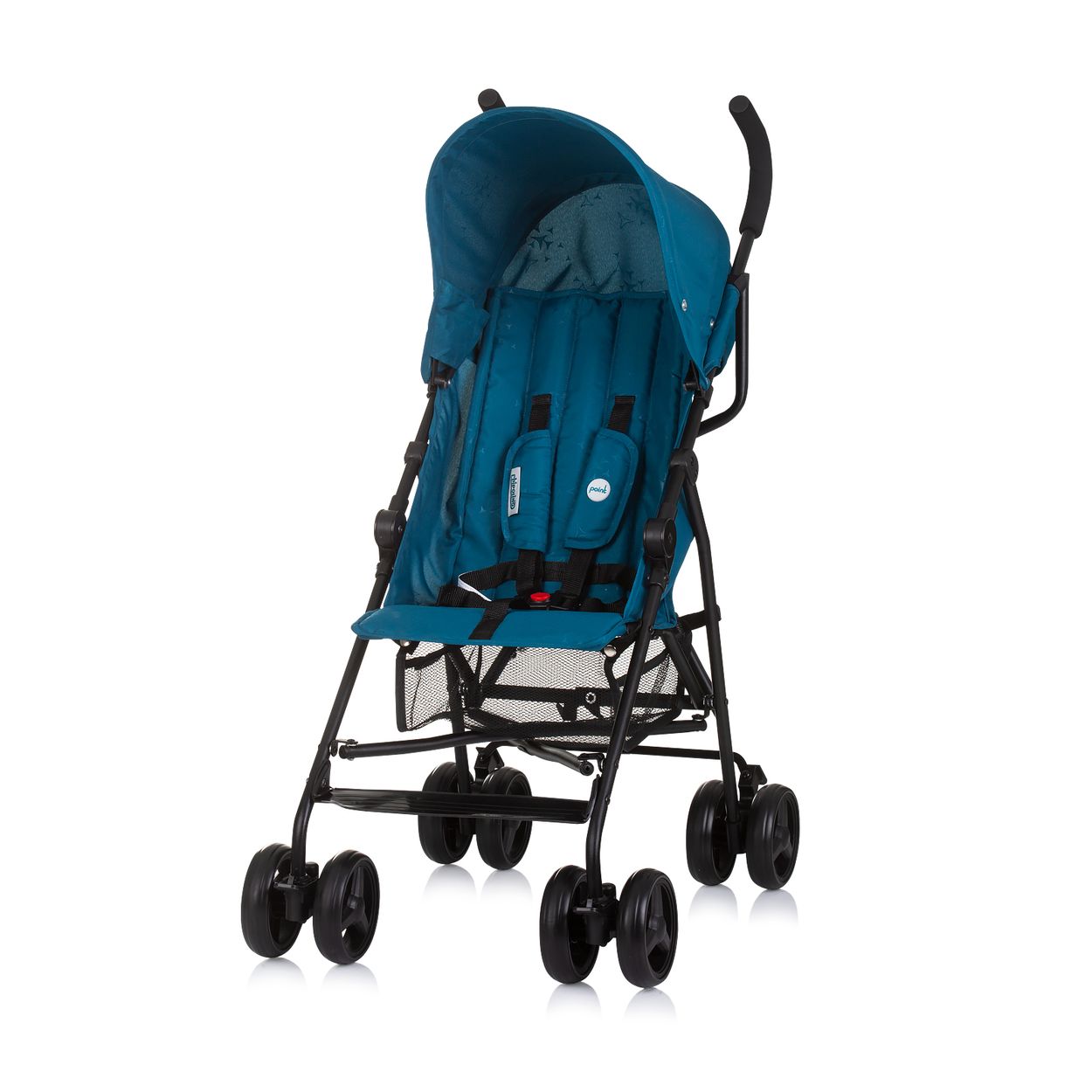 Chipolino Kinderwagen, Buggy Point 5-Punkt-Gurt, R&uuml;ckenlehne verstellbar, Korb blau - Bild 1