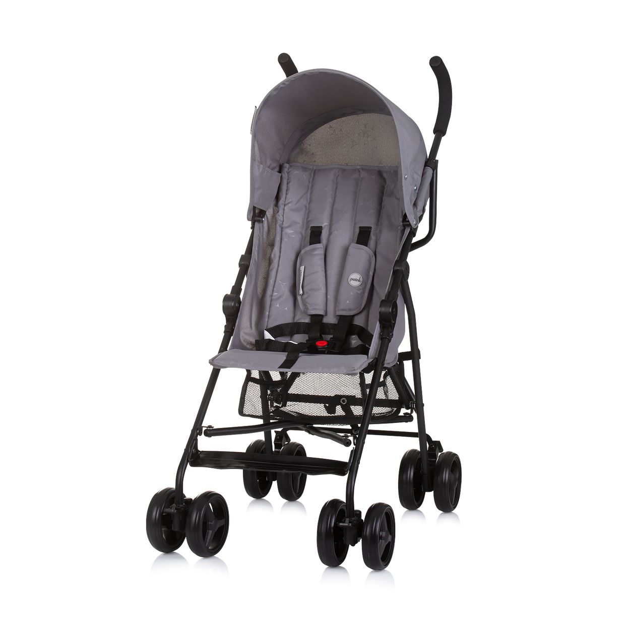 Chipolino Kinderwagen, Buggy Point 5-Punkt-Gurt, R&uuml;ckenlehne verstellbar, Korb grau - Bild 1