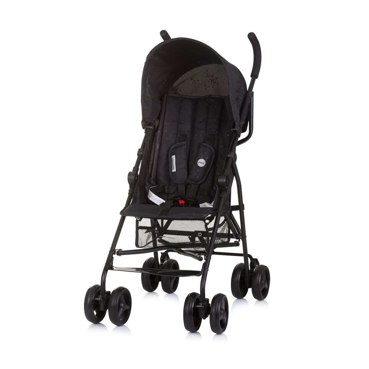 Chipolino Kinderwagen, Buggy Point 5-Punkt-Gurt, Rückenlehne verstellbar, Korb schwarz | 03800931065027